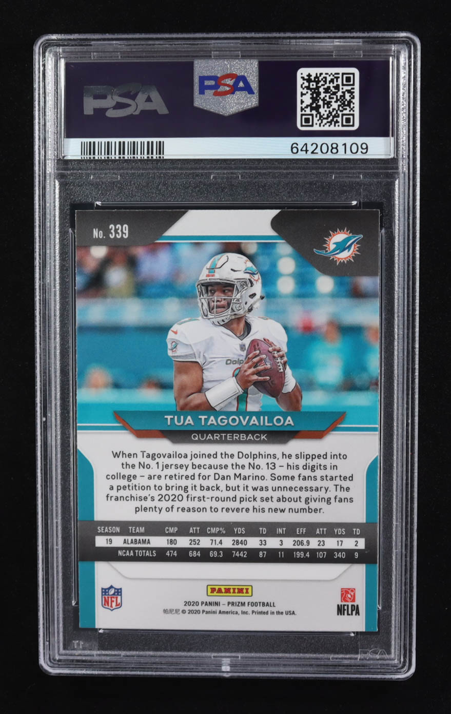 Tua Tagovailoa 2020 Panini Prizm #339A RC (PSA 10) at PristineAuction.com Tua Tagovailoa 2020 Panini Prizm #339A RC (PSA 10) at PristineAuction.com