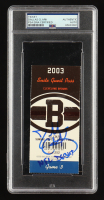 Dallas Clark Signed 2003 Brown vs Colts Authentic Game Ticket Inscribed "NFL Debut" (PSA) at PristineAuction.com