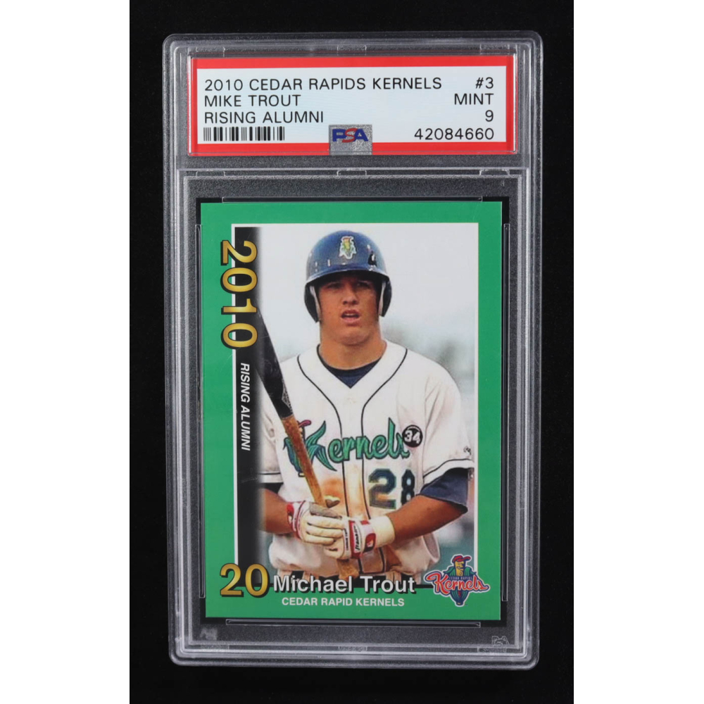 Mike Trout 2010 Cedar Rapids Kernels Rising Alumni Team Issue #3 RC (PSA 9) at PristineAuction.com