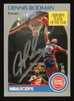 Dennis Rodman Signed 1990-91 Hoops #109 (JSA) at PristineAuction.com