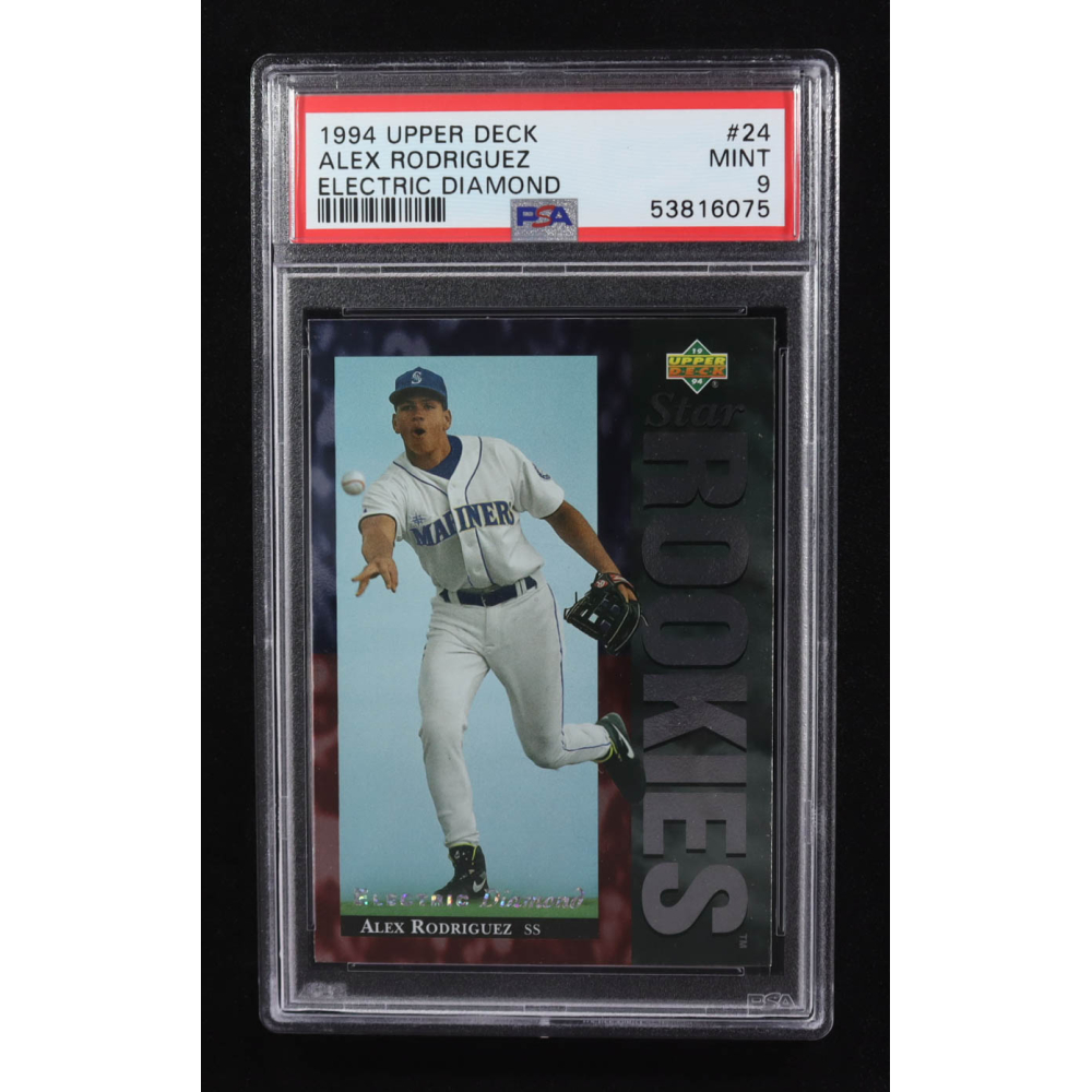 Alex Rodriguez 1994 Upper Deck Electric Diamond #24 RC (PSA 9) at PristineAuction.com