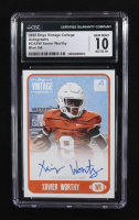 Xavier Worthy 2022 Onyx Vintage College Blue Ink Autographs #CAXW RC (CGC 10 | Autograph Graded CGC 10) at PristineAuction.com