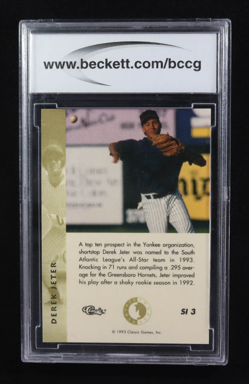 Derek Jeter 1993-94 Images Four Sport Sudden Impact #SI3 RC (BCCG 10) at PristineAuction.com Derek Jeter 1993-94 Images Four Sport Sudden Impact #SI3 RC (BCCG 10) at PristineAuction.com