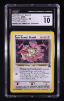 Team Rocket's Meowth 1999-02 Pokemon Wizards of the Coast Black Star Promos #18 (CGC 10) at PristineAuction.com