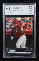 Mike Trout 2011 Bowman Topps 100 #TP90 RC (BCCG 10) at PristineAuction.com