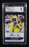 Malik Nabers 2022 Leaf Pro Set Draft Autographs #PSA-MN1 RC (CGC 9 | Autograph Graded CGC 9) at PristineAuction.com