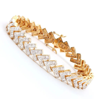 0.82 CTW Diamonds 18K Gold Plated Designer Bracelet Size 8.25 Inches | Estimated Retail Value: $2,199 (AMG) at PristineAuction.com