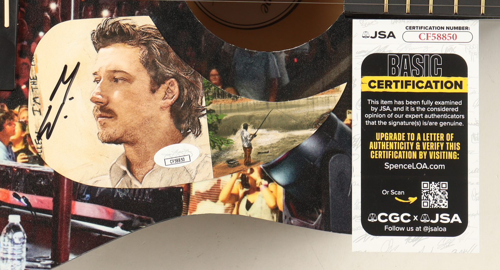 Morgan Wallen Guitar with Signed Custom Insert Pickguard (JSA) at PristineAuction.com Morgan Wallen Guitar with Signed Custom Insert Pickguard (JSA) at PristineAuction.com