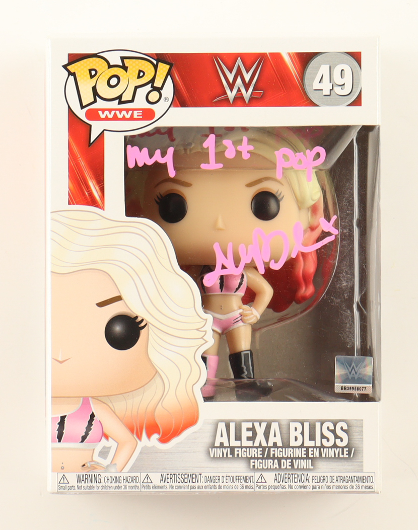 Alexa Bliss Signed "WWE" #49 Funko Pop! Vinyl Figure Inscribed "My 1st Pop" (Beckett) at PristineAuction.com Alexa Bliss Signed "WWE" #49 Funko Pop! Vinyl Figure Inscribed "My 1st Pop" (Beckett) at PristineAuction.com