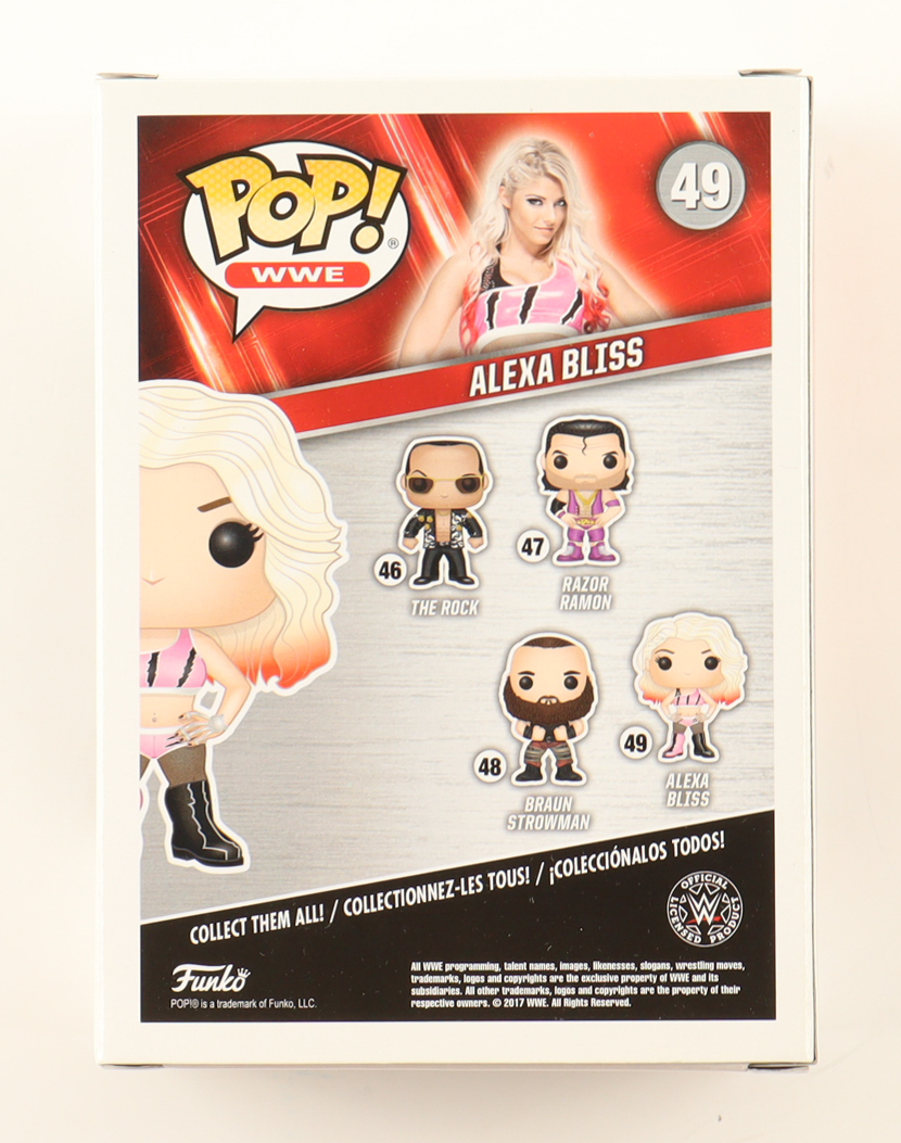 Alexa Bliss Signed "WWE" #49 Funko Pop! Vinyl Figure Inscribed "My 1st Pop" (Beckett) at PristineAuction.com Alexa Bliss Signed "WWE" #49 Funko Pop! Vinyl Figure Inscribed "My 1st Pop" (Beckett) at PristineAuction.com