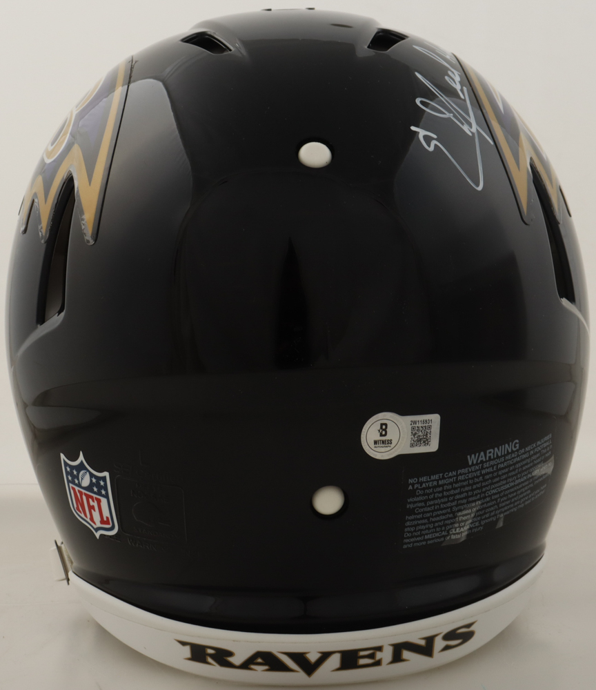 Ed Reed Signed Ravens Full-Size Authentic On-Field Speed Helmet (Beckett) at PristineAuction.com Ed Reed Signed Ravens Full-Size Authentic On-Field Speed Helmet (Beckett) at PristineAuction.com