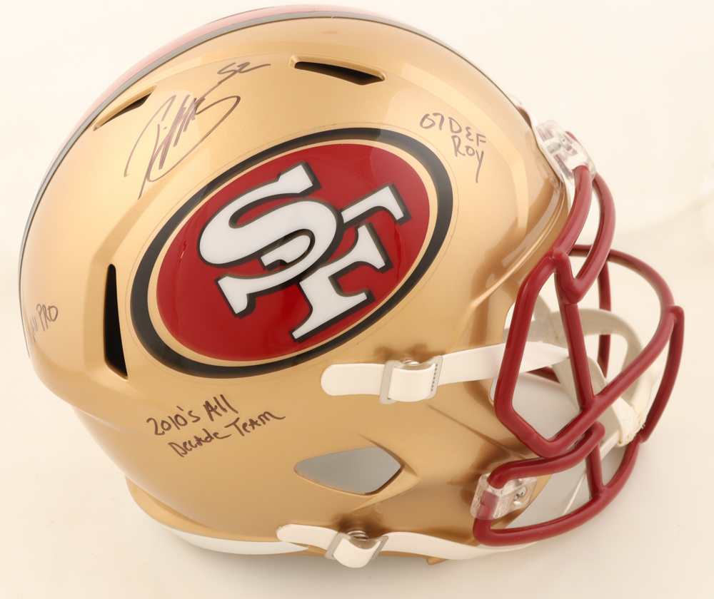 Patrick Willis Signed 49ers Full Size Speed Helmet with Multiple Inscriptions (Beckett) at PristineAuction.com Patrick Willis Signed 49ers Full Size Speed Helmet with Multiple Inscriptions (Beckett) at PristineAuction.com