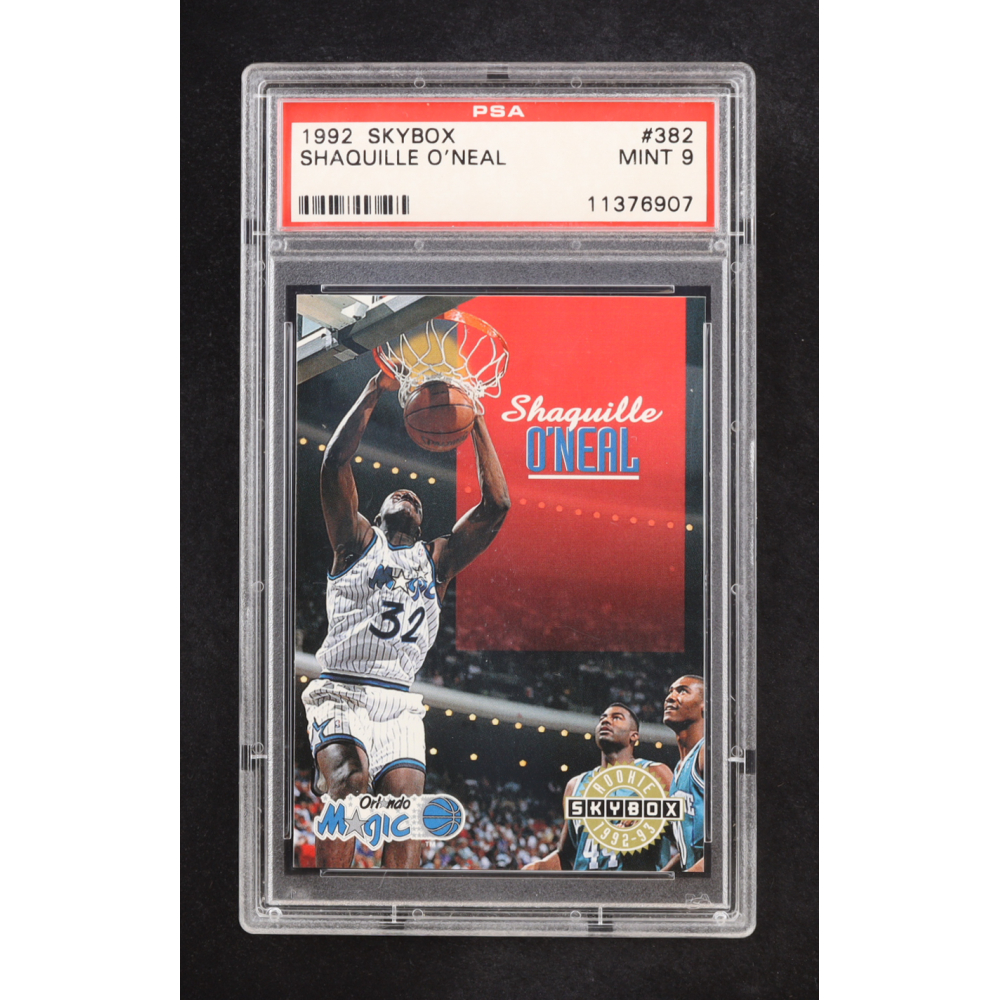 Shaquille O'Neal 1992-93 SkyBox #382 SP RC (PSA 9) at PristineAuction.com