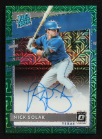 Nick Solak 2020 Donruss Optic Rated Rookies Signatures Green Mojo #7 RC #19/99 at PristineAuction.com