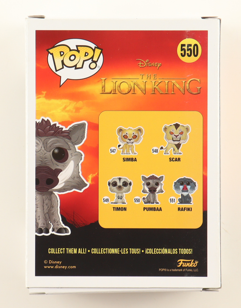 Seth Rogan Signed "Disney's The Lion King" Pumbaa #550 Funko Pop! Vinyl Figure (ACOA) at PristineAuction.com Seth Rogan Signed "Disney's The Lion King" Pumbaa #550 Funko Pop! Vinyl Figure (ACOA) at PristineAuction.com