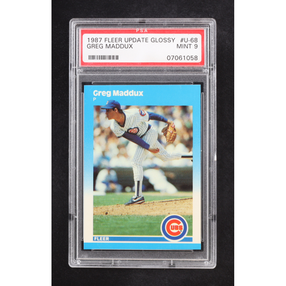 Greg Maddux 1987 Fleer Update Glossy #U68 XRC (PSA 9) at PristineAuction.com