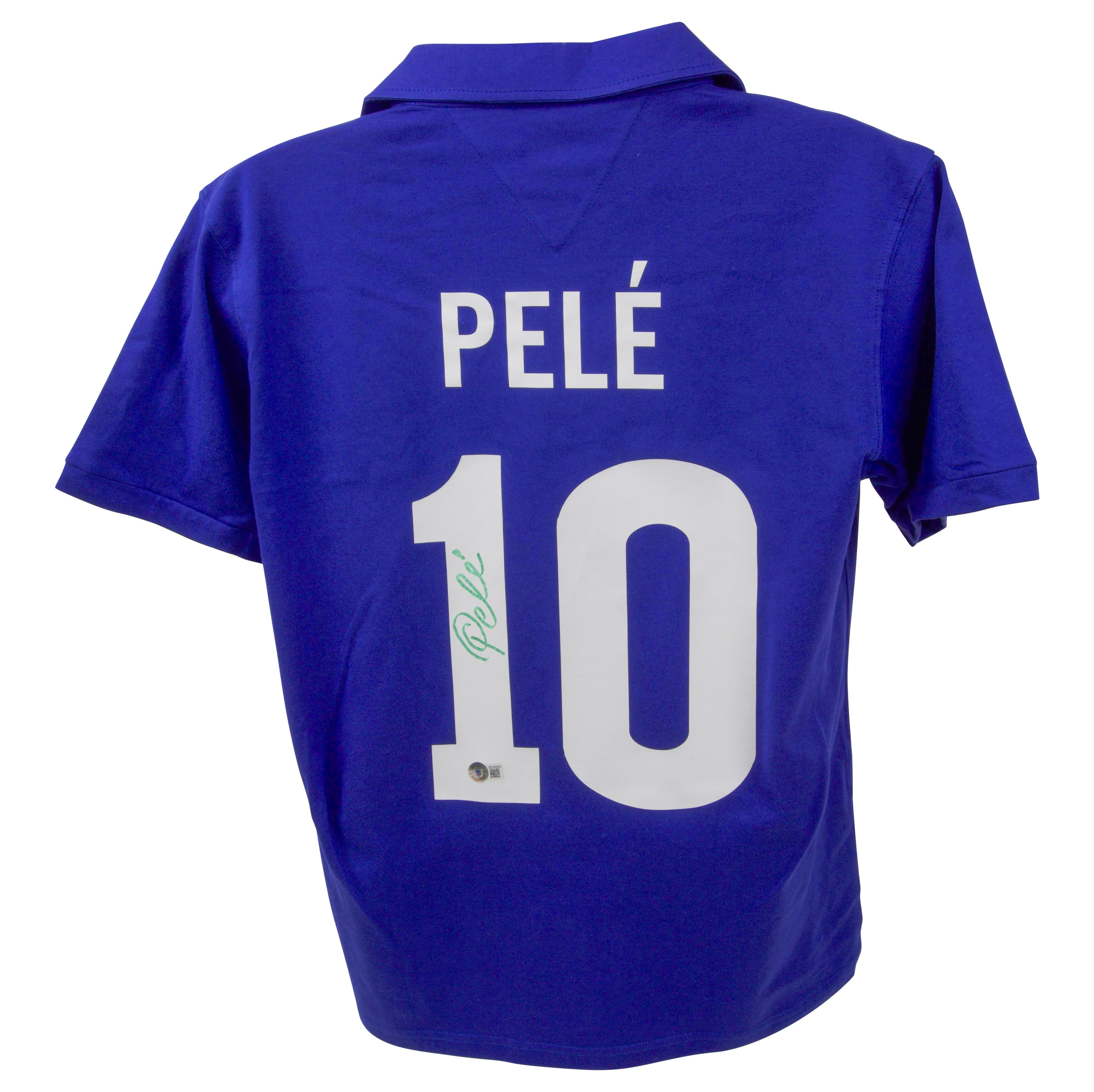 Pele Signed Jersey (Beckett) at PristineAuction.com Pele Signed Jersey (Beckett) at PristineAuction.com