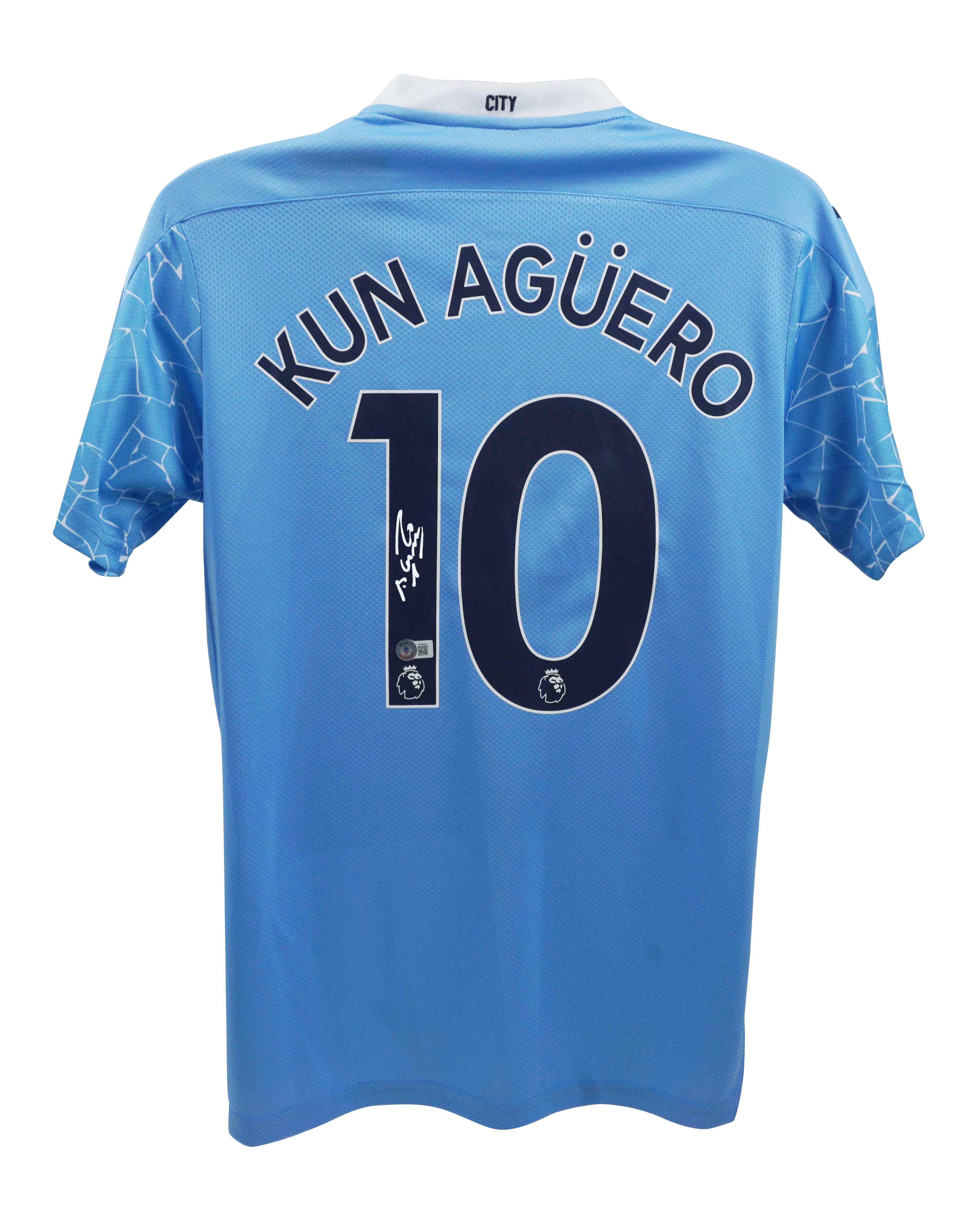 Sergio Aguero Signed Manchester City F.C. Puma Authentic Jersey (Beckett) at PristineAuction.com Sergio Aguero Signed Manchester City F.C. Puma Authentic Jersey (Beckett) at PristineAuction.com