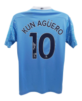 Sergio Aguero Signed Manchester City F.C. Puma Authentic Jersey (Beckett) at PristineAuction.com