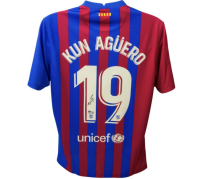 Sergio Aguero Signed Barcelona Nike Authentic Jersey (Beckett) at PristineAuction.com