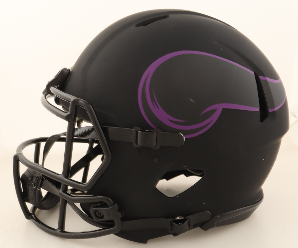 Justin Jefferson Signed Vikings Full-Size Authentic On-Field Eclipse Alternate Speed Helmet (Beckett) at PristineAuction.com Justin Jefferson Signed Vikings Full-Size Authentic On-Field Eclipse Alternate Speed Helmet (Beckett) at PristineAuction.com
