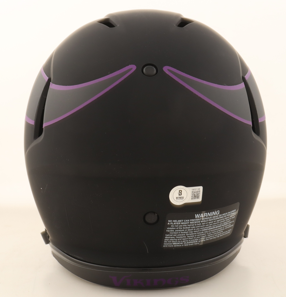 Justin Jefferson Signed Vikings Full-Size Authentic On-Field Eclipse Alternate Speed Helmet (Beckett) at PristineAuction.com Justin Jefferson Signed Vikings Full-Size Authentic On-Field Eclipse Alternate Speed Helmet (Beckett) at PristineAuction.com