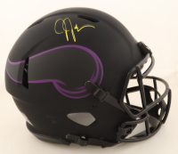 Justin Jefferson Signed Vikings Full-Size Authentic On-Field Eclipse Alternate Speed Helmet (Beckett) at PristineAuction.com