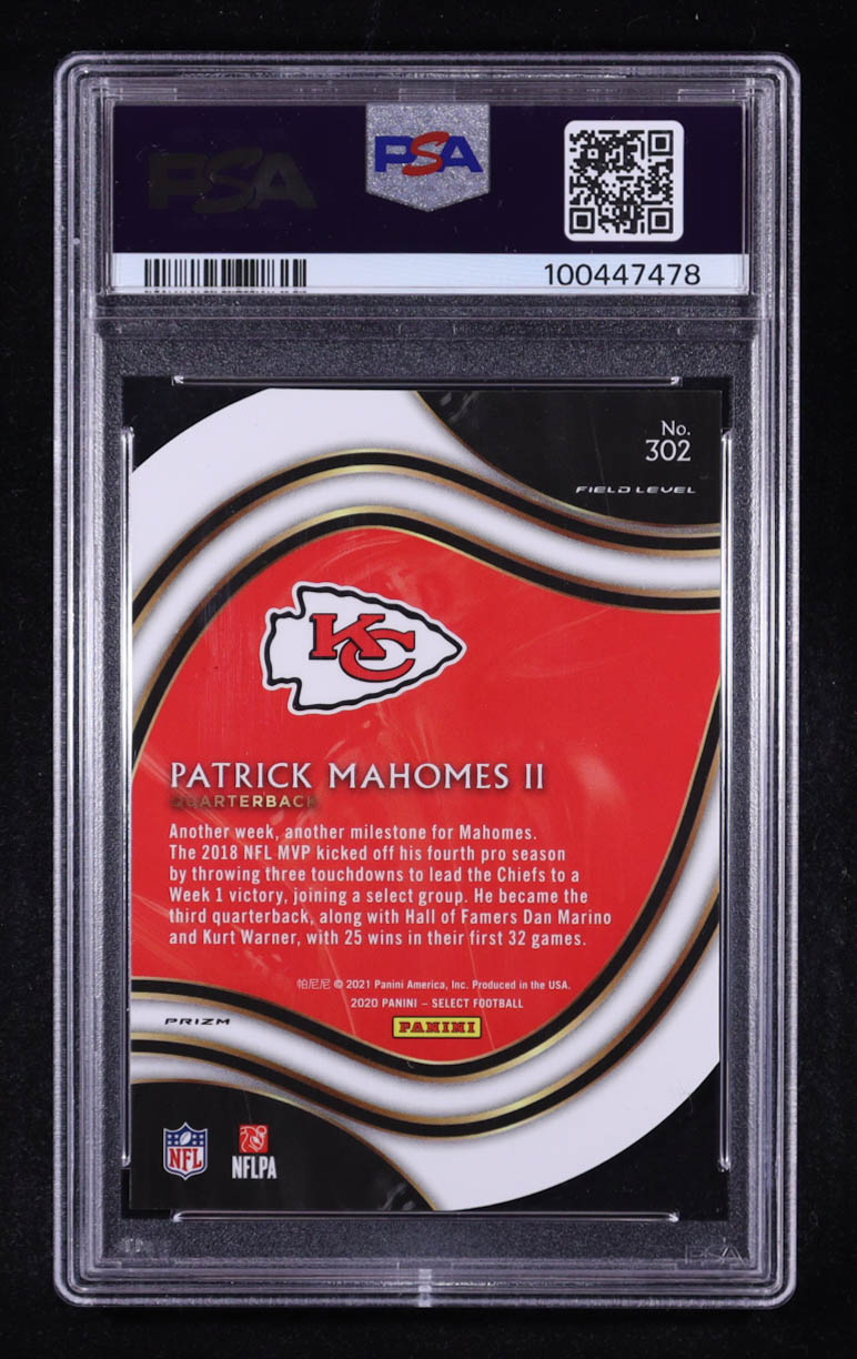 Patrick Mahomes II 2020 Select Prizm Neon Green Die Cut #302 (PSA 10) at PristineAuction.com Patrick Mahomes II 2020 Select Prizm Neon Green Die Cut #302 (PSA 10) at PristineAuction.com