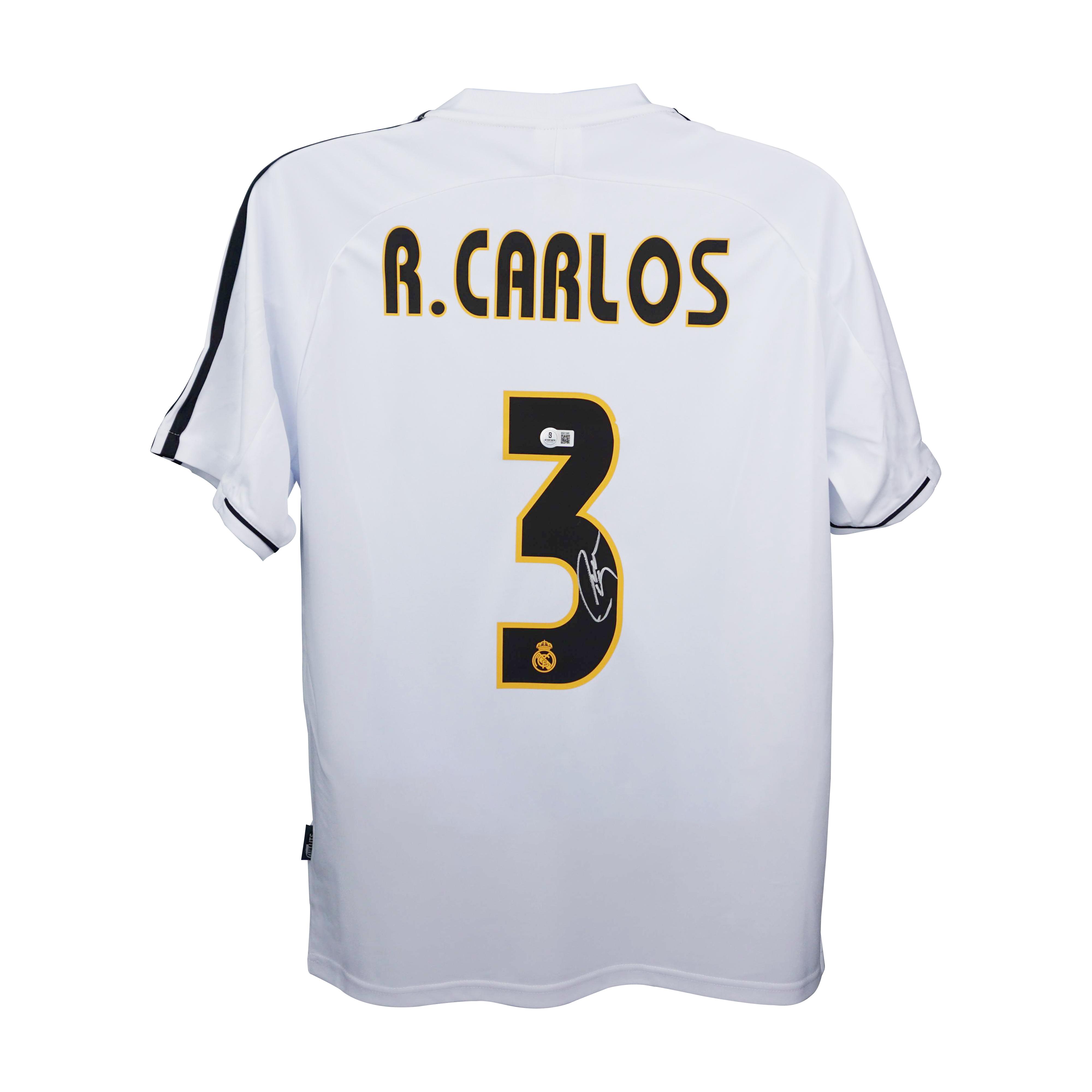Roberto Carlos Signed Real Madrid Adidas Authentic Jersey (Beckett) at PristineAuction.com Roberto Carlos Signed Real Madrid Adidas Authentic Jersey (Beckett) at PristineAuction.com