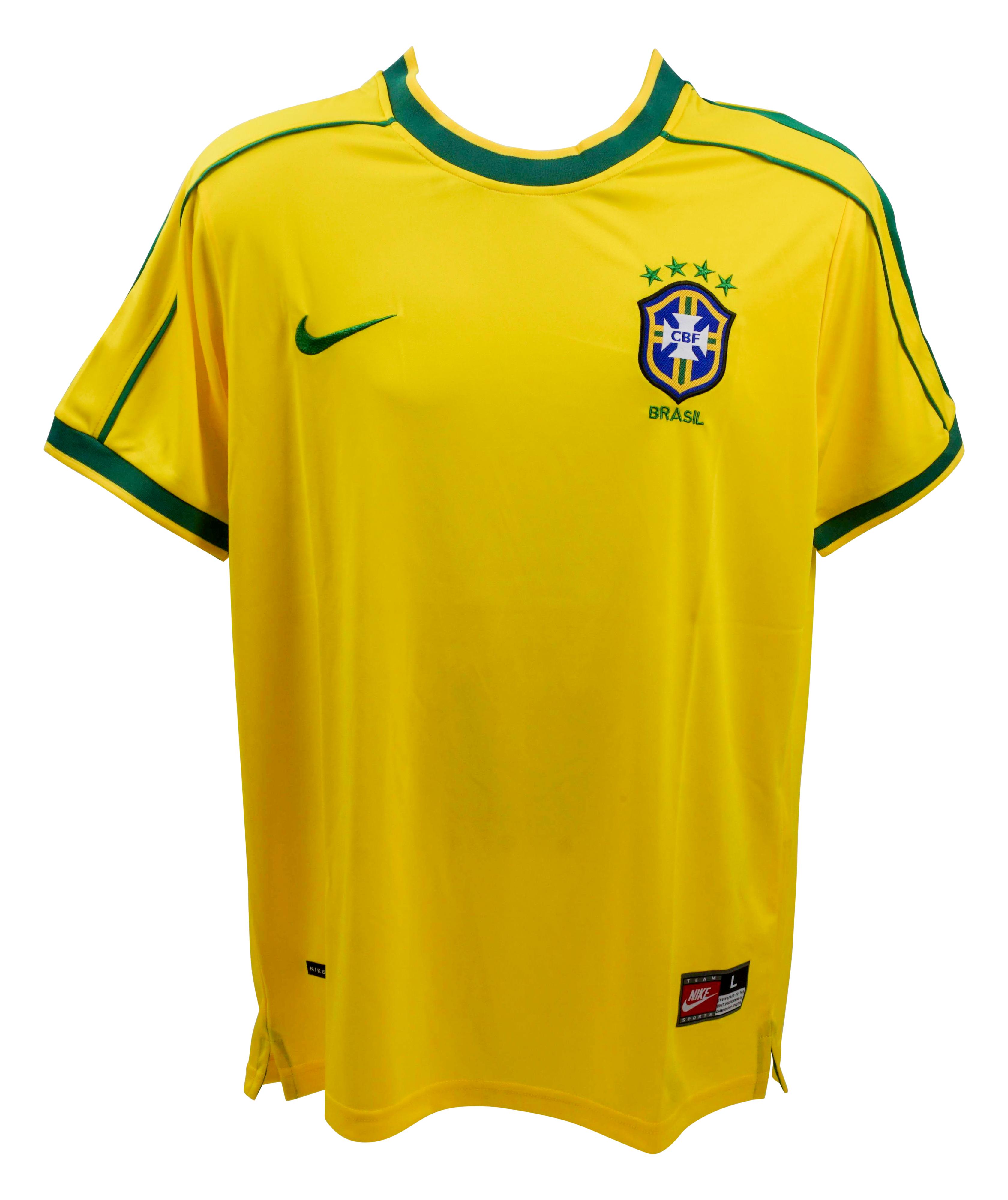 Roberto Carlos Signed Brazil National Team Nike Authentic Jersey (Beckett) at PristineAuction.com Roberto Carlos Signed Brazil National Team Nike Authentic Jersey (Beckett) at PristineAuction.com