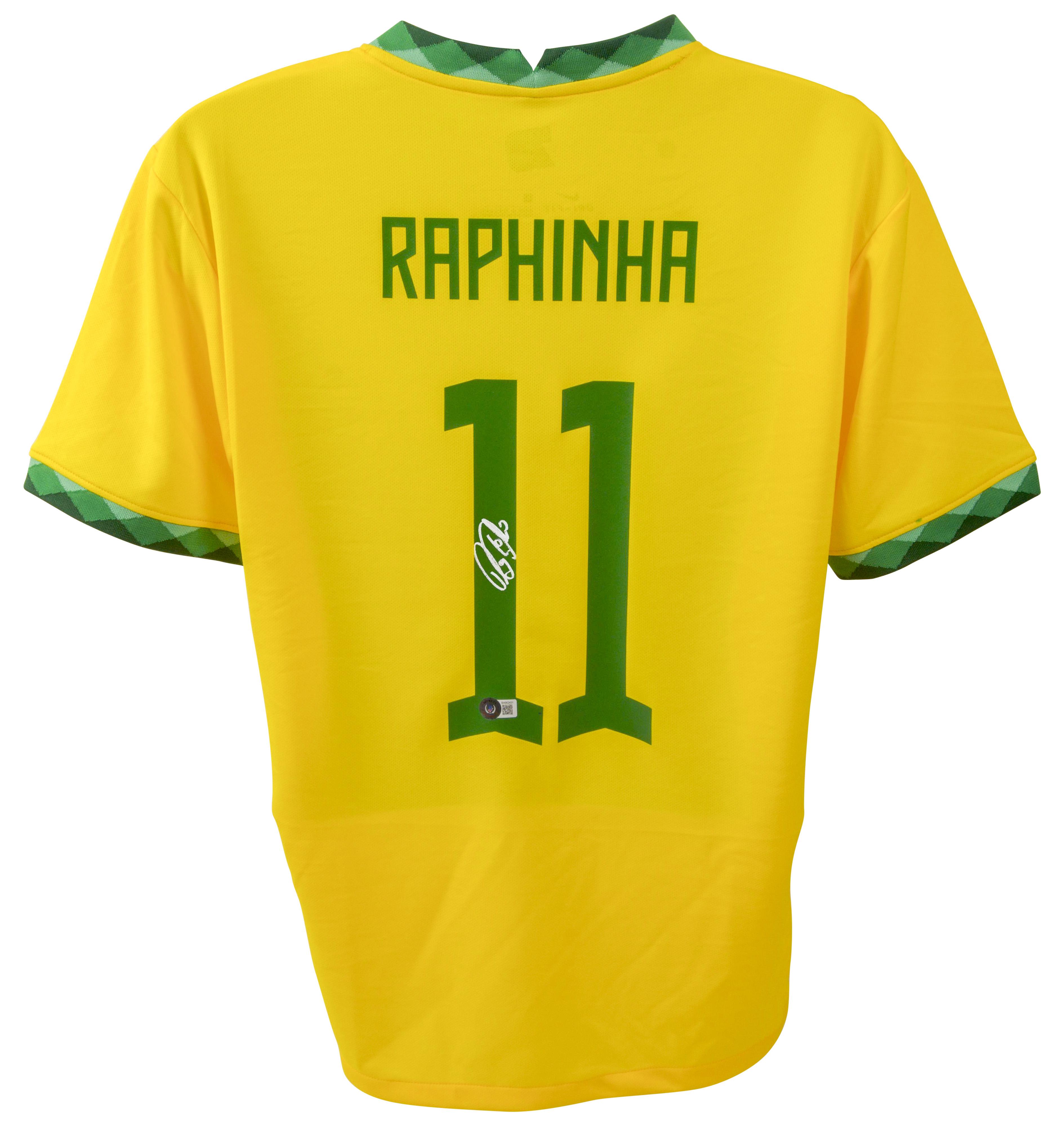 Raphinha Signed Brazil National Team Nike Authentic Jersey (Beckett) at PristineAuction.com Raphinha Signed Brazil National Team Nike Authentic Jersey (Beckett) at PristineAuction.com