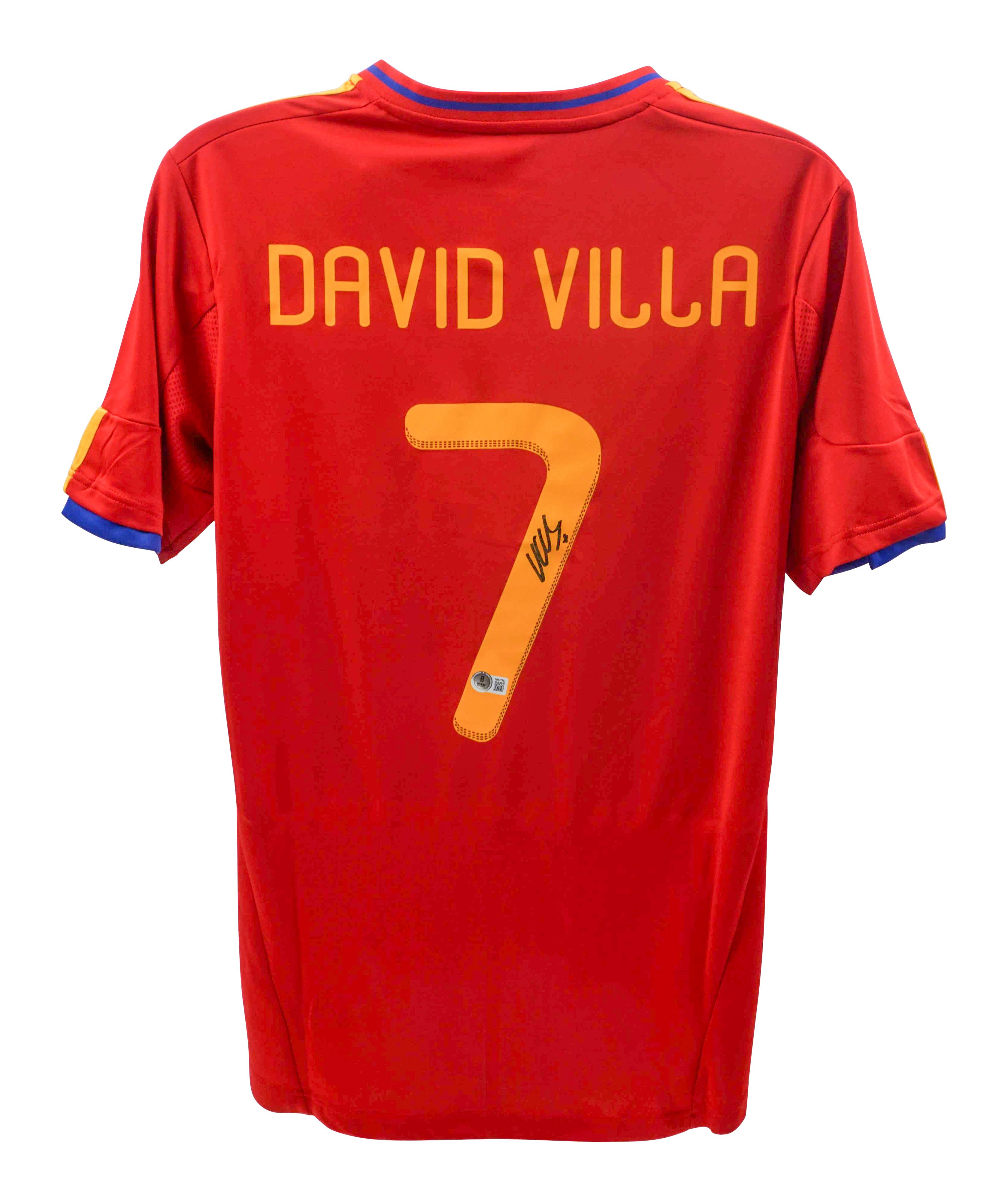 David Villa Signed Spain National Team Adidas Authentic Jersey (Beckett) at PristineAuction.com David Villa Signed Spain National Team Adidas Authentic Jersey (Beckett) at PristineAuction.com