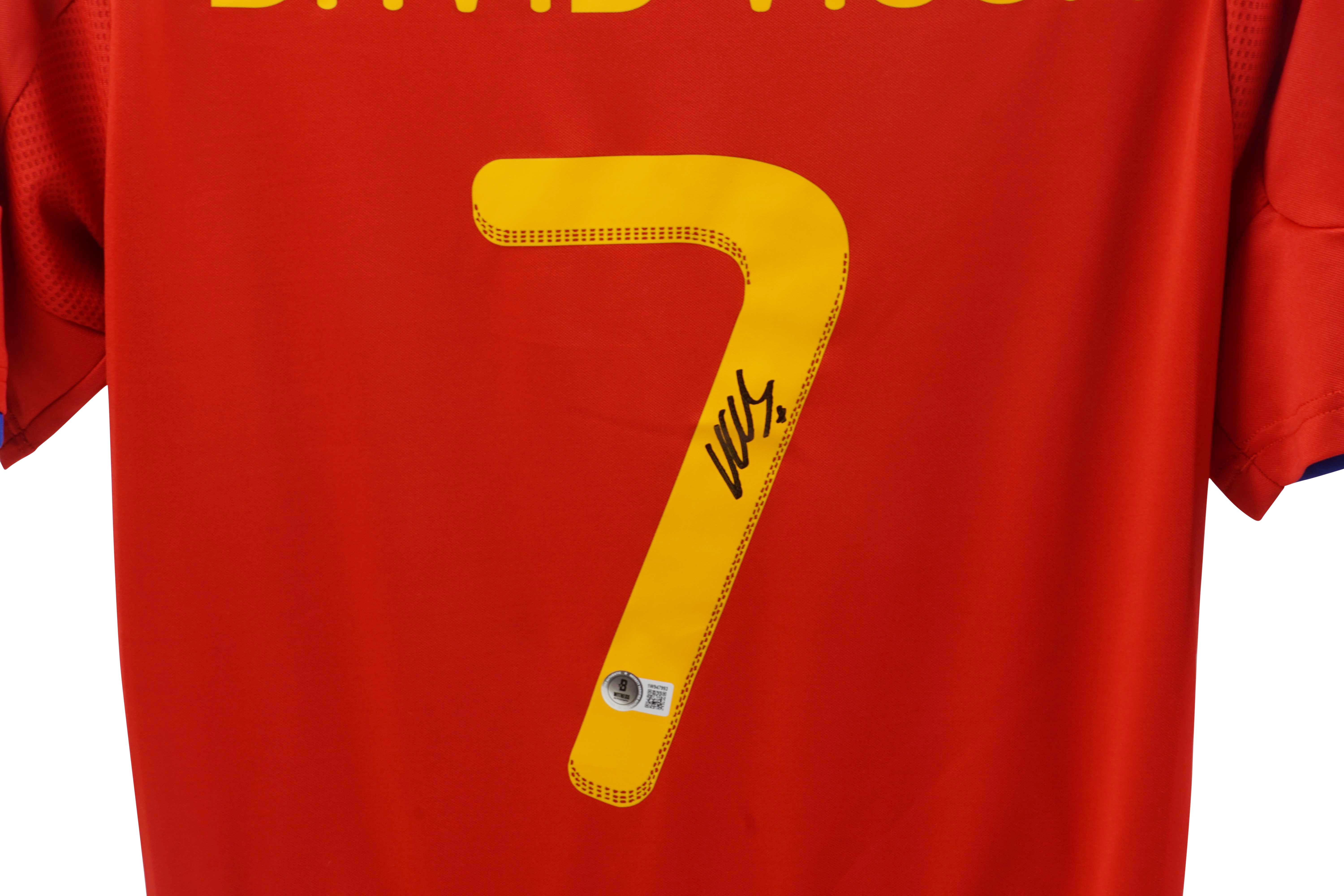 David Villa Signed Spain National Team Adidas Authentic Jersey (Beckett) at PristineAuction.com David Villa Signed Spain National Team Adidas Authentic Jersey (Beckett) at PristineAuction.com