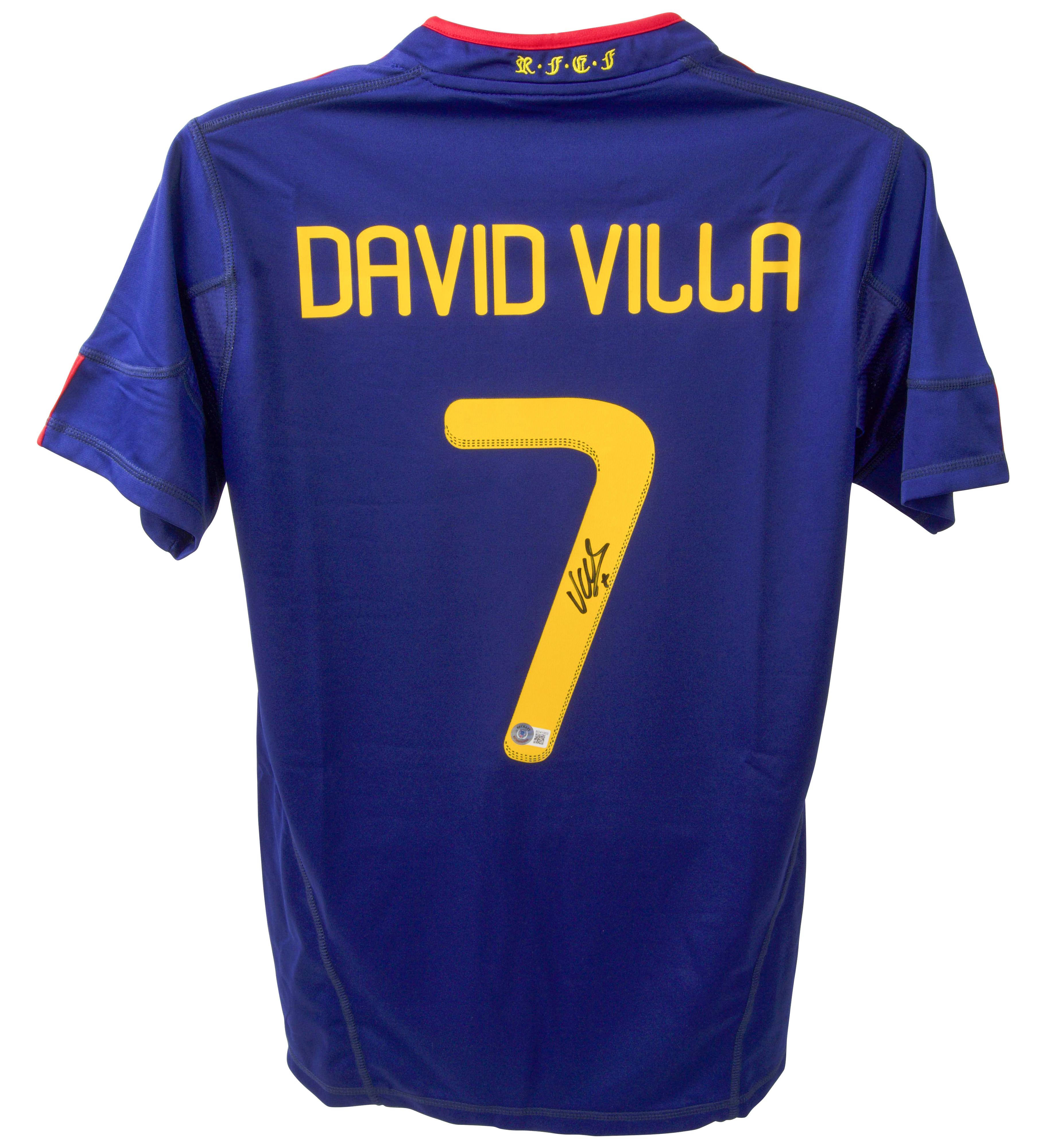 David Villa Signed Spain National Team Adidas Authentic Jersey (Beckett) at PristineAuction.com David Villa Signed Spain National Team Adidas Authentic Jersey (Beckett) at PristineAuction.com