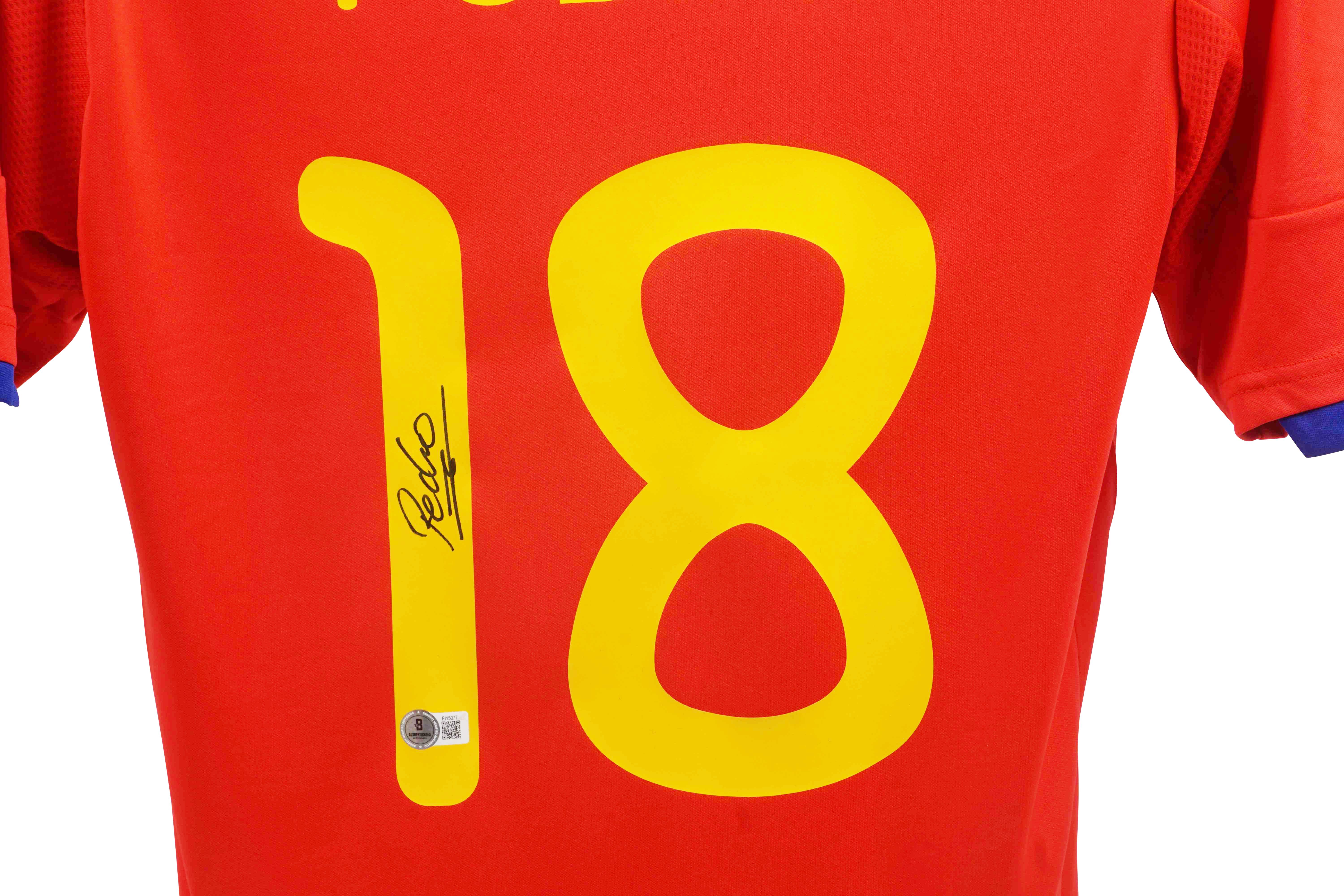Pedro Signed Spain National Team Adidas Authentic Jersey (Beckett) at PristineAuction.com Pedro Signed Spain National Team Adidas Authentic Jersey (Beckett) at PristineAuction.com