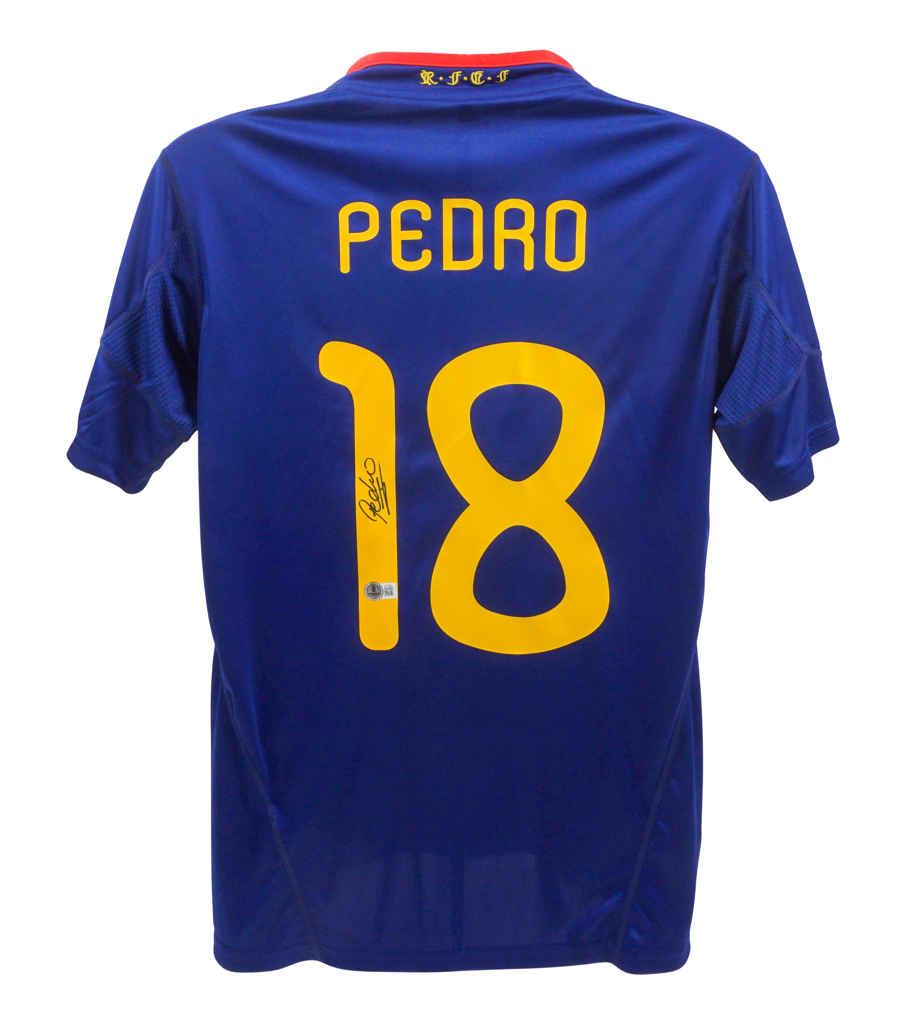 Pedro Signed Spain National Team Adidas Authentic Jersey (Beckett) at PristineAuction.com Pedro Signed Spain National Team Adidas Authentic Jersey (Beckett) at PristineAuction.com