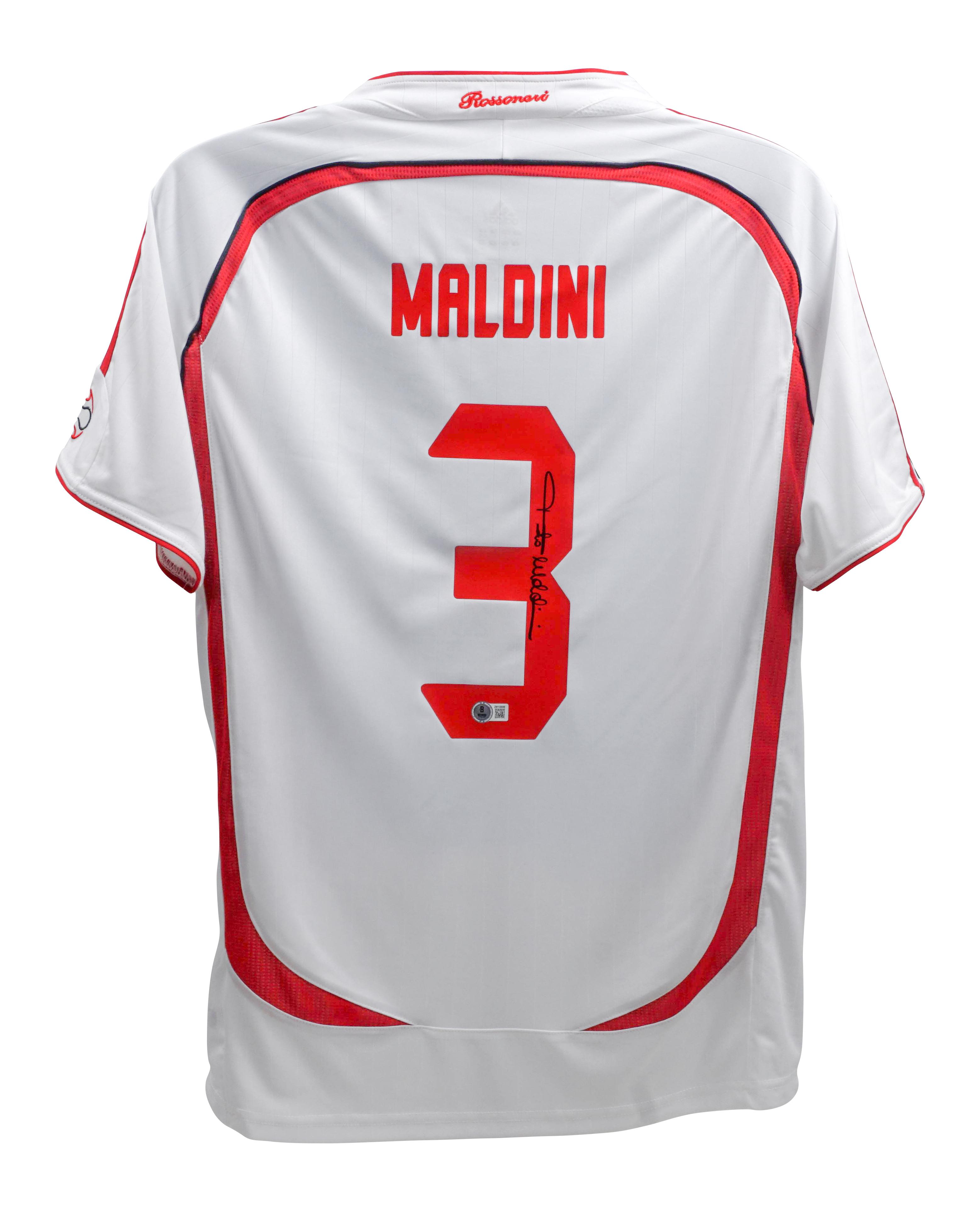 Paolo Maldini Signed AC Milan Adidas Authentic Jersey (Beckett) at PristineAuction.com Paolo Maldini Signed AC Milan Adidas Authentic Jersey (Beckett) at PristineAuction.com