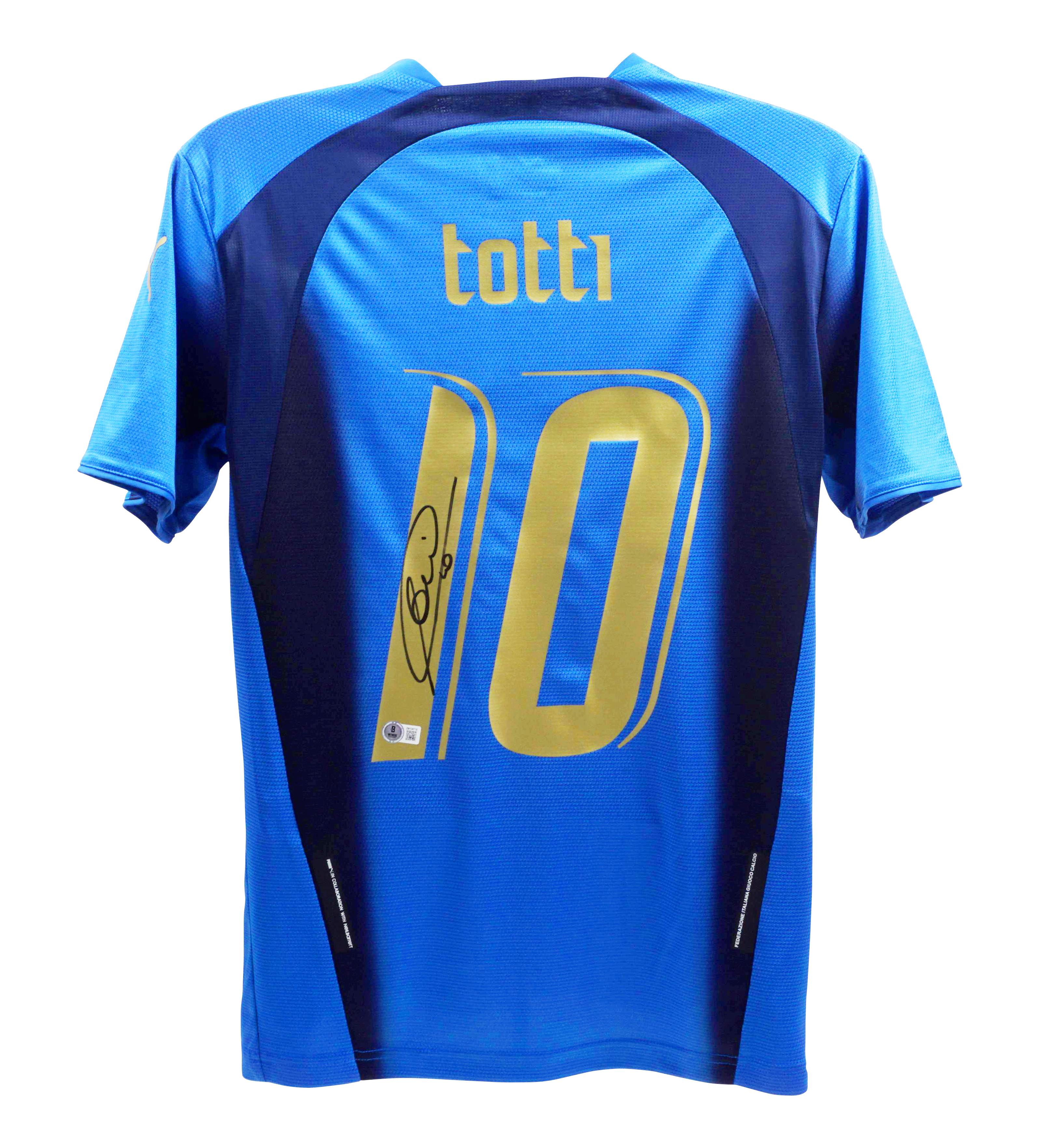 Francesco Totti Signed Italy National Team Puma Authentic Jersey (Beckett) at PristineAuction.com Francesco Totti Signed Italy National Team Puma Authentic Jersey (Beckett) at PristineAuction.com