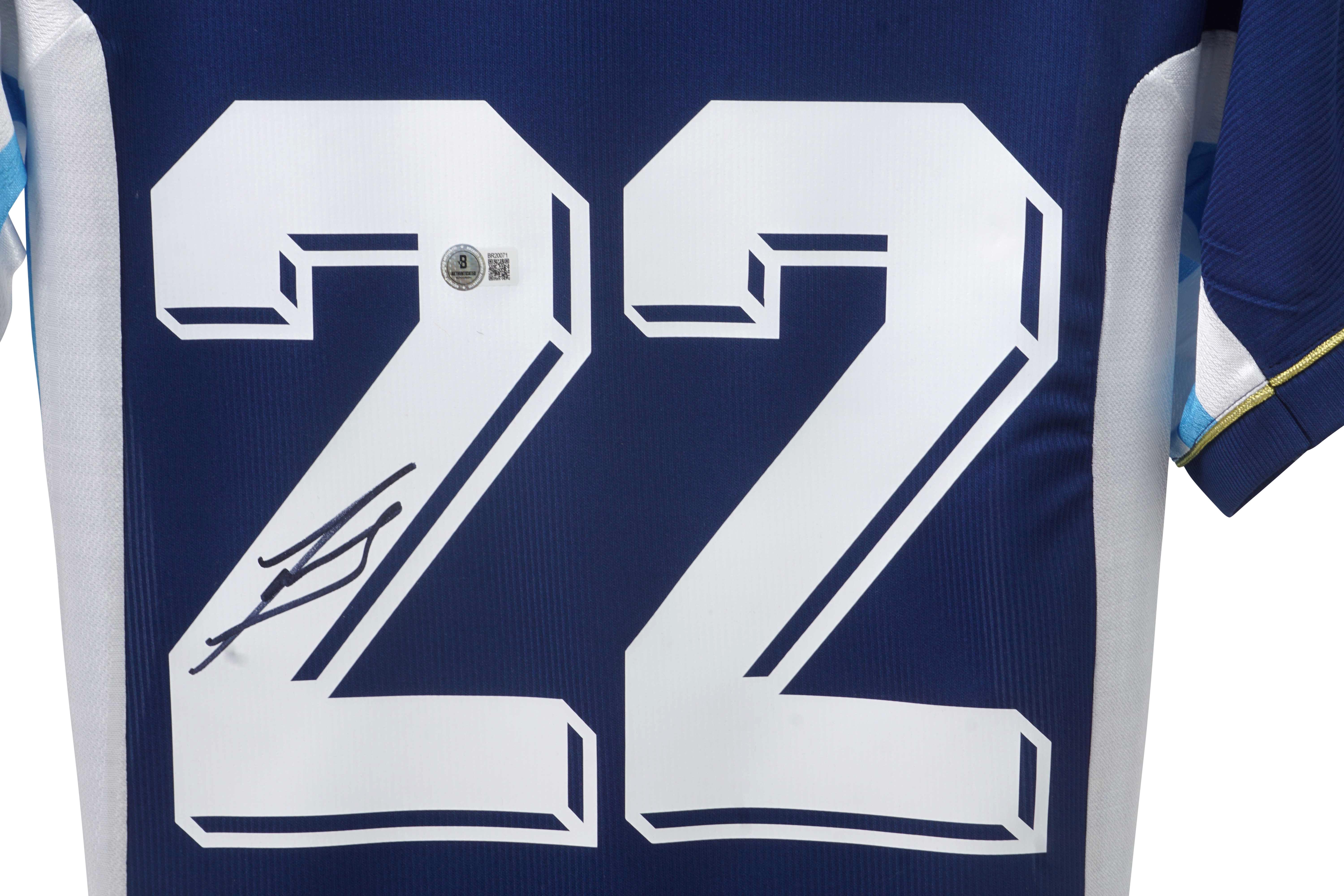 Javier Zanetti Signed Argentina National Team Adidas Authentic Jersey (Beckett) at PristineAuction.com Javier Zanetti Signed Argentina National Team Adidas Authentic Jersey (Beckett) at PristineAuction.com