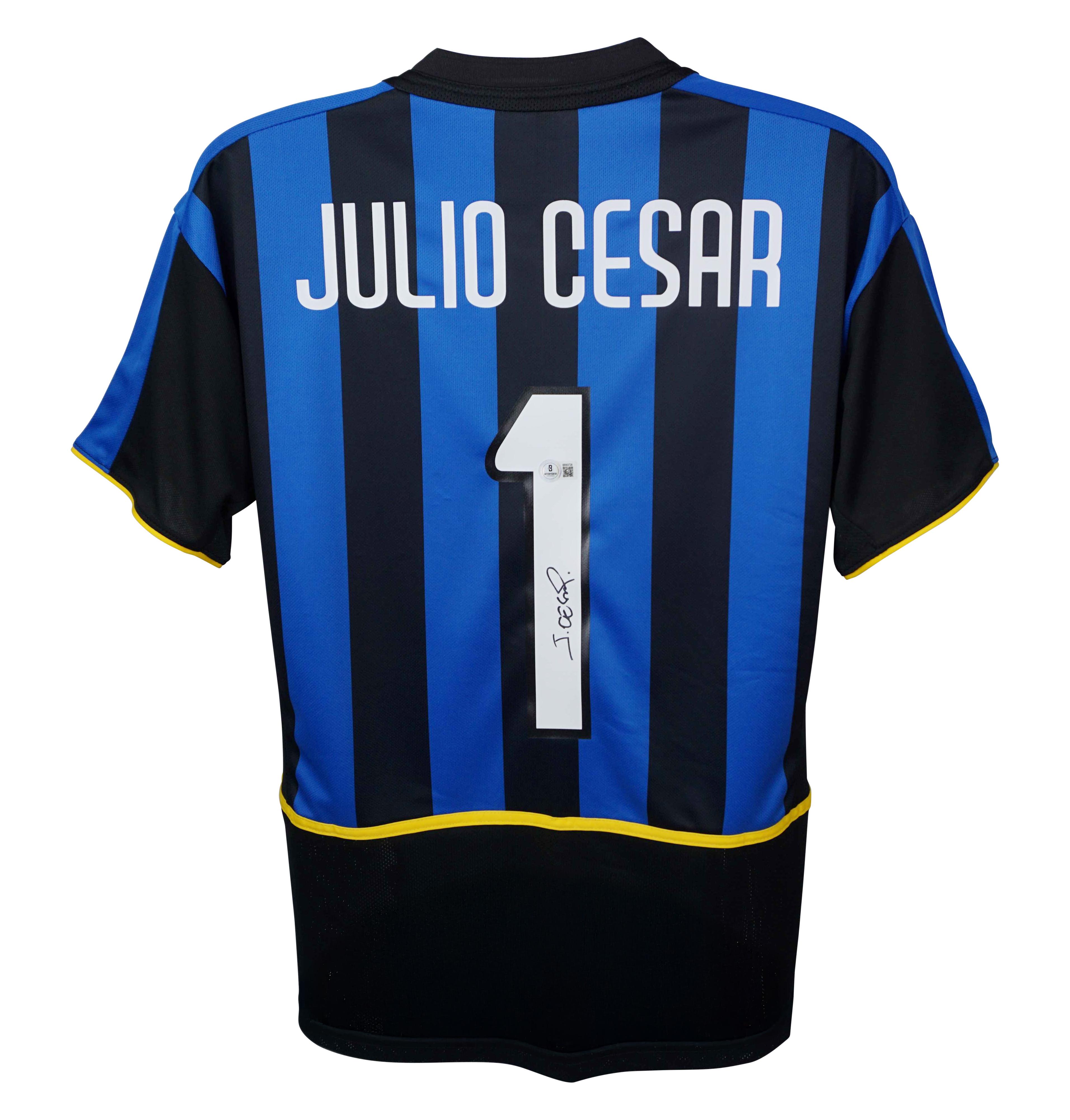 Julio Cesar Signed Inter Milan Nike Authentic Jersey (Beckett) at PristineAuction.com Julio Cesar Signed Inter Milan Nike Authentic Jersey (Beckett) at PristineAuction.com