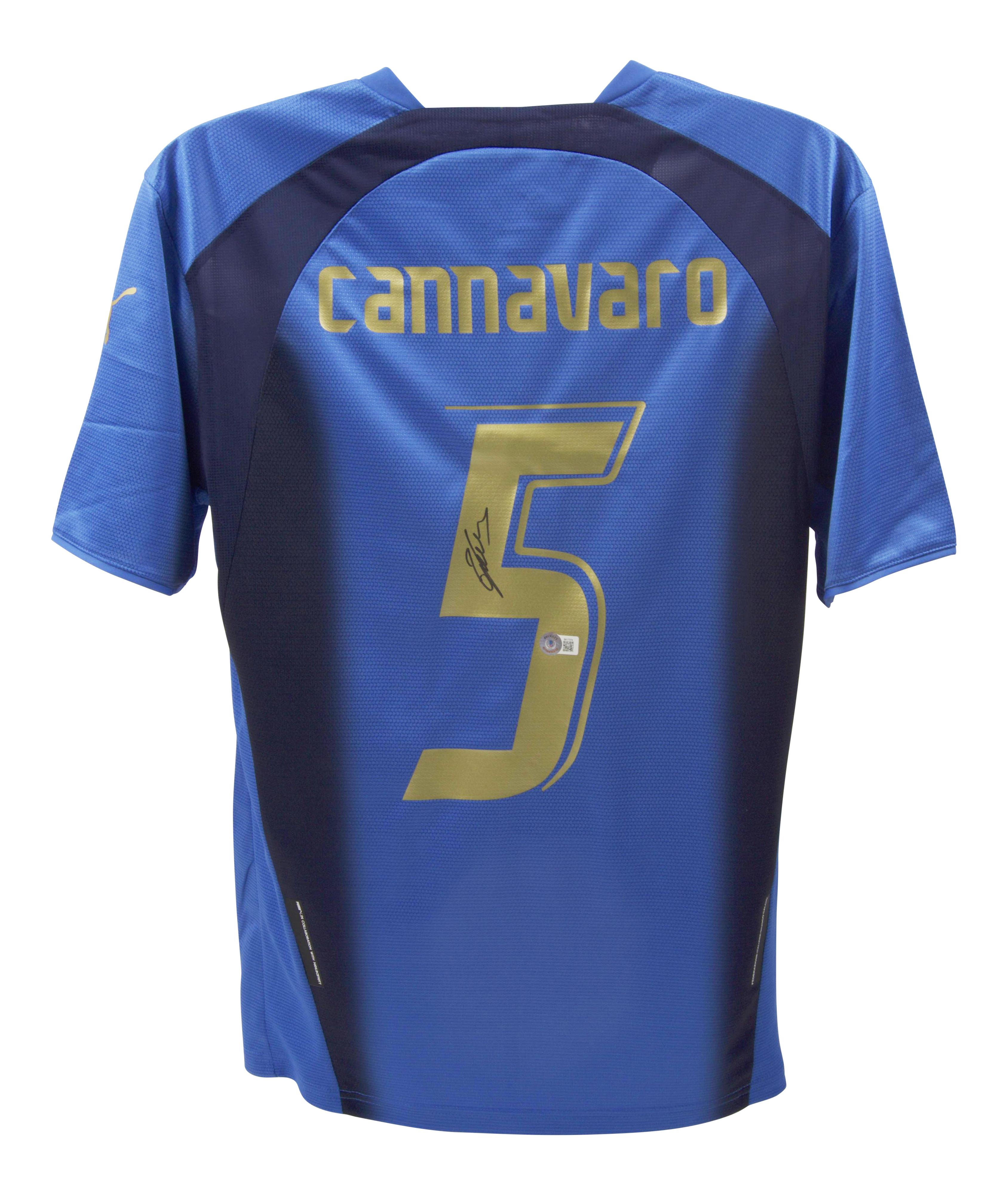Fabio Cannavaro Signed Italy National Team Puma Authentic Jersey (Beckett) at PristineAuction.com Fabio Cannavaro Signed Italy National Team Puma Authentic Jersey (Beckett) at PristineAuction.com