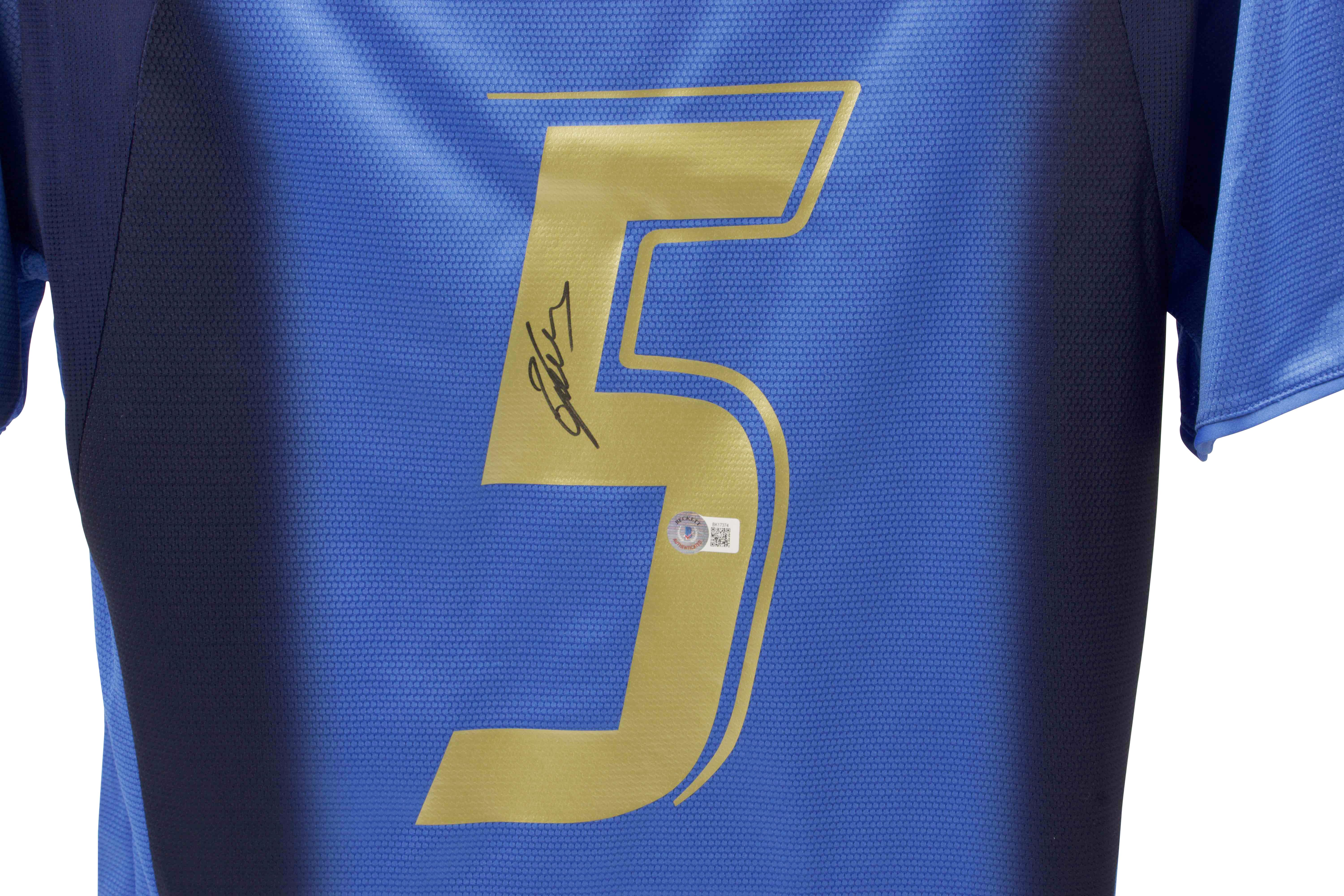 Fabio Cannavaro Signed Italy National Team Puma Authentic Jersey (Beckett) at PristineAuction.com Fabio Cannavaro Signed Italy National Team Puma Authentic Jersey (Beckett) at PristineAuction.com