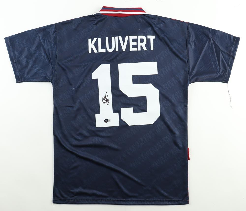 Patrick Kluivert Signed AFC Ajax Umbro Authentic Jersey (Beckett) at PristineAuction.com Patrick Kluivert Signed AFC Ajax Umbro Authentic Jersey (Beckett) at PristineAuction.com
