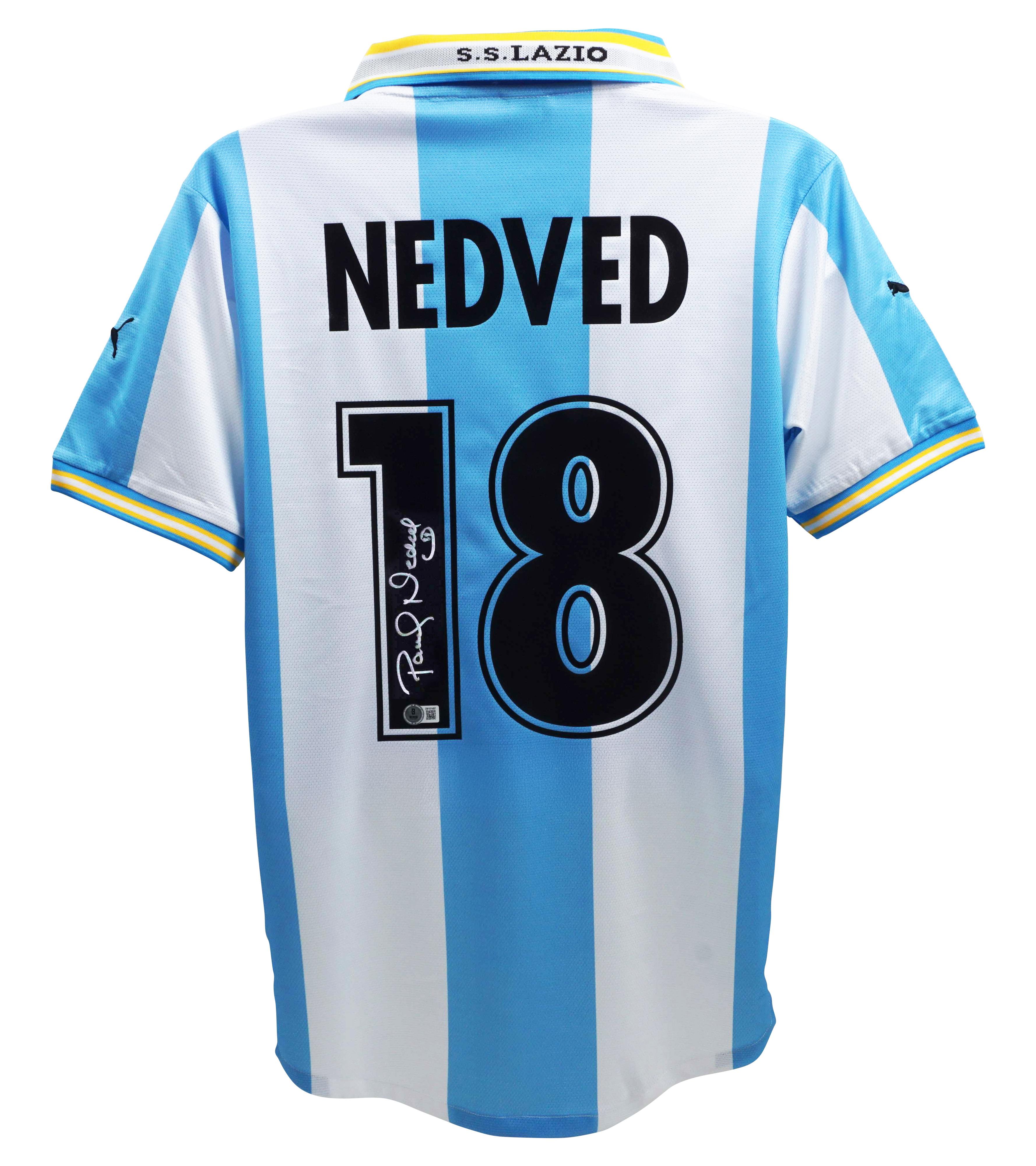 Pavel Nedved Signed S.S Lazio Puma Authentic Jersey (Beckett) at PristineAuction.com Pavel Nedved Signed S.S Lazio Puma Authentic Jersey (Beckett) at PristineAuction.com