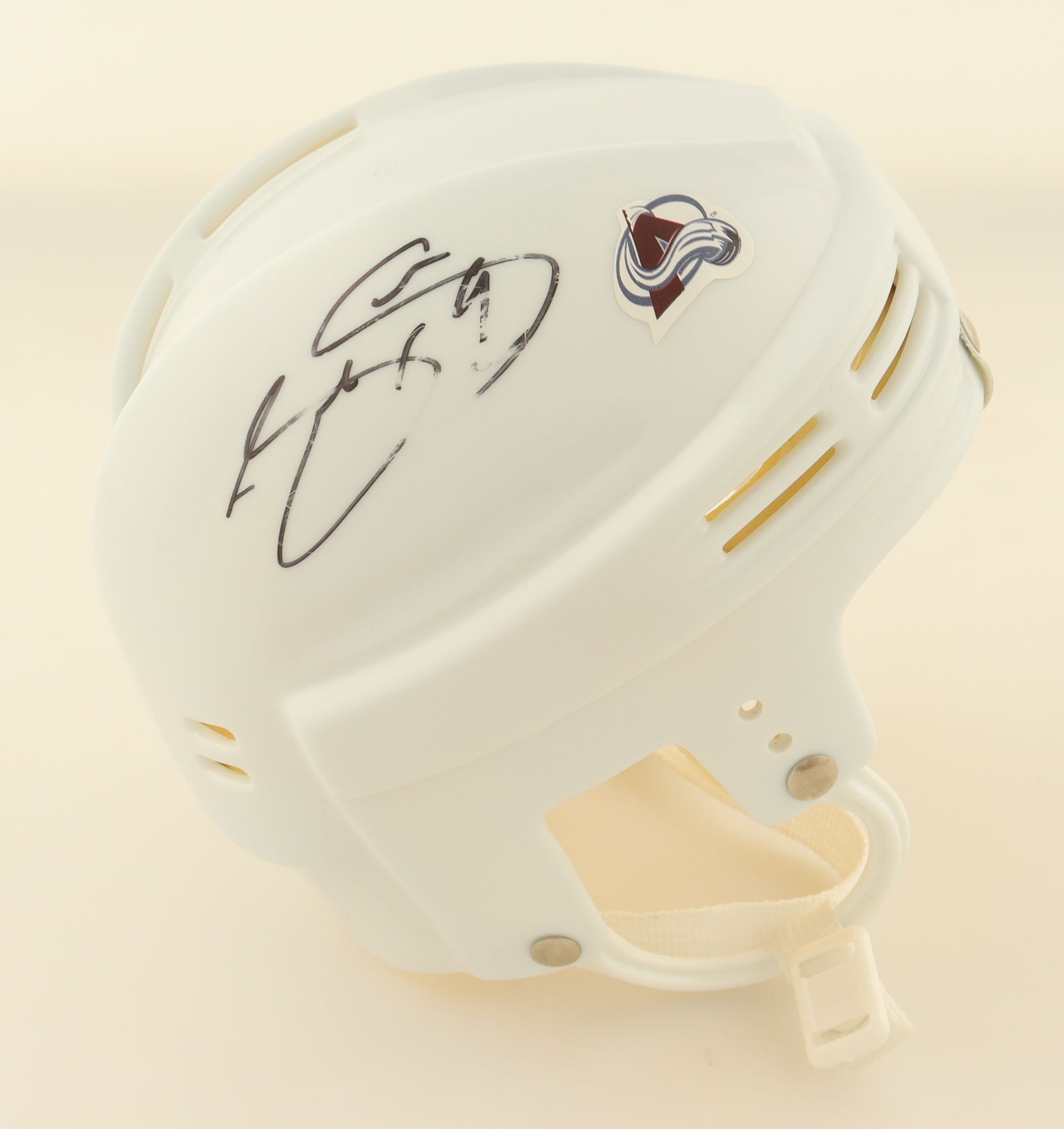 Joe Sakic Signed Avalanche Mini Helmet (JSA) at PristineAuction.com Joe Sakic Signed Avalanche Mini Helmet (JSA) at PristineAuction.com