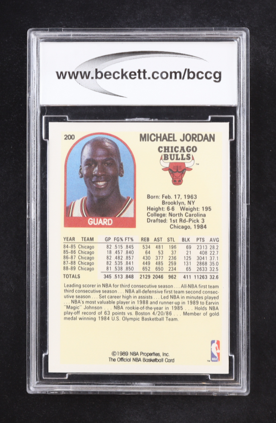 Michael Jordan 1989-90 Hoops #200 (BCCG 10) at PristineAuction.com Michael Jordan 1989-90 Hoops #200 (BCCG 10) at PristineAuction.com