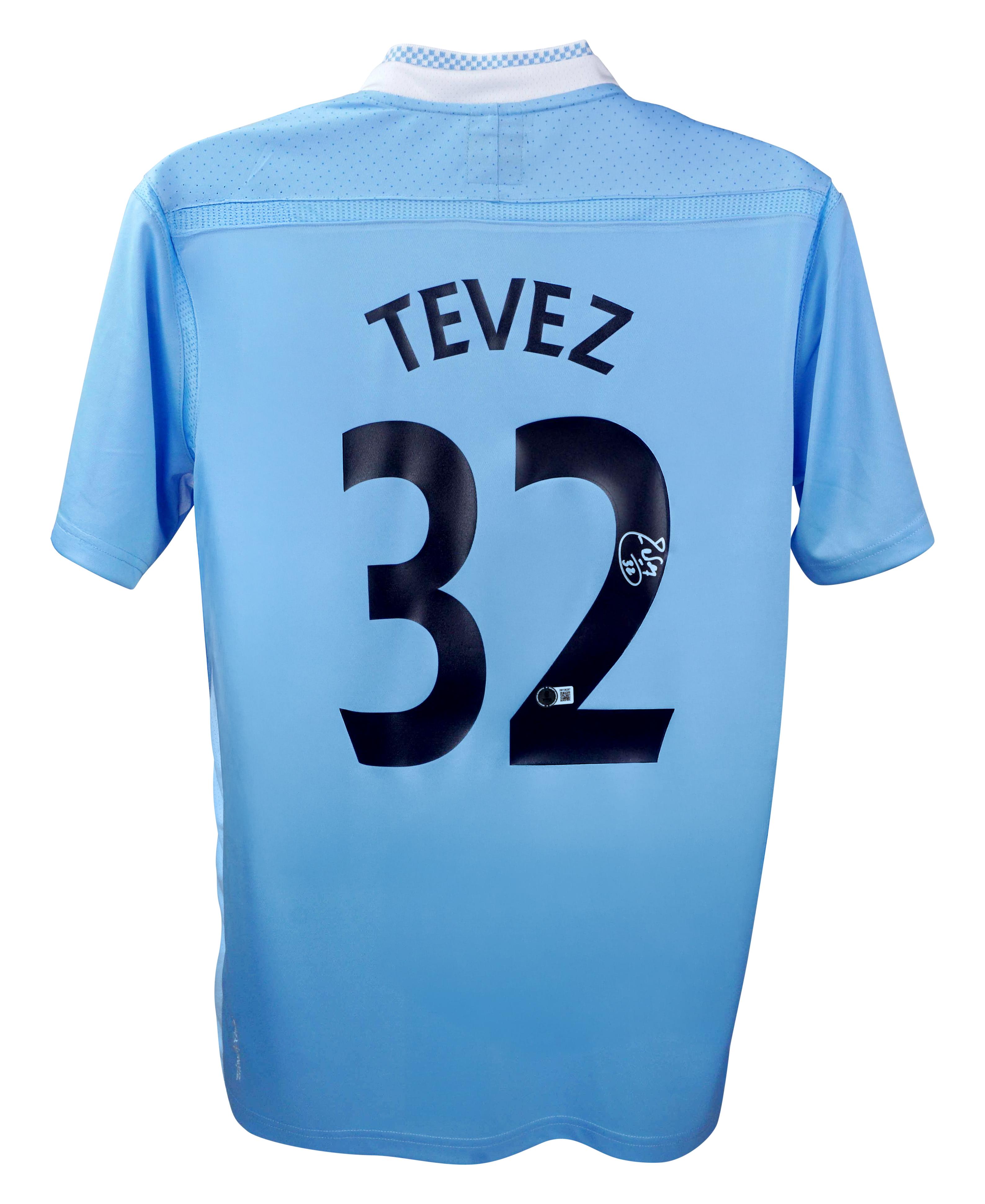 Carlos Tevez Signed Manchester City Umbro Authentic Jersey (Beckett) at PristineAuction.com Carlos Tevez Signed Manchester City Umbro Authentic Jersey (Beckett) at PristineAuction.com