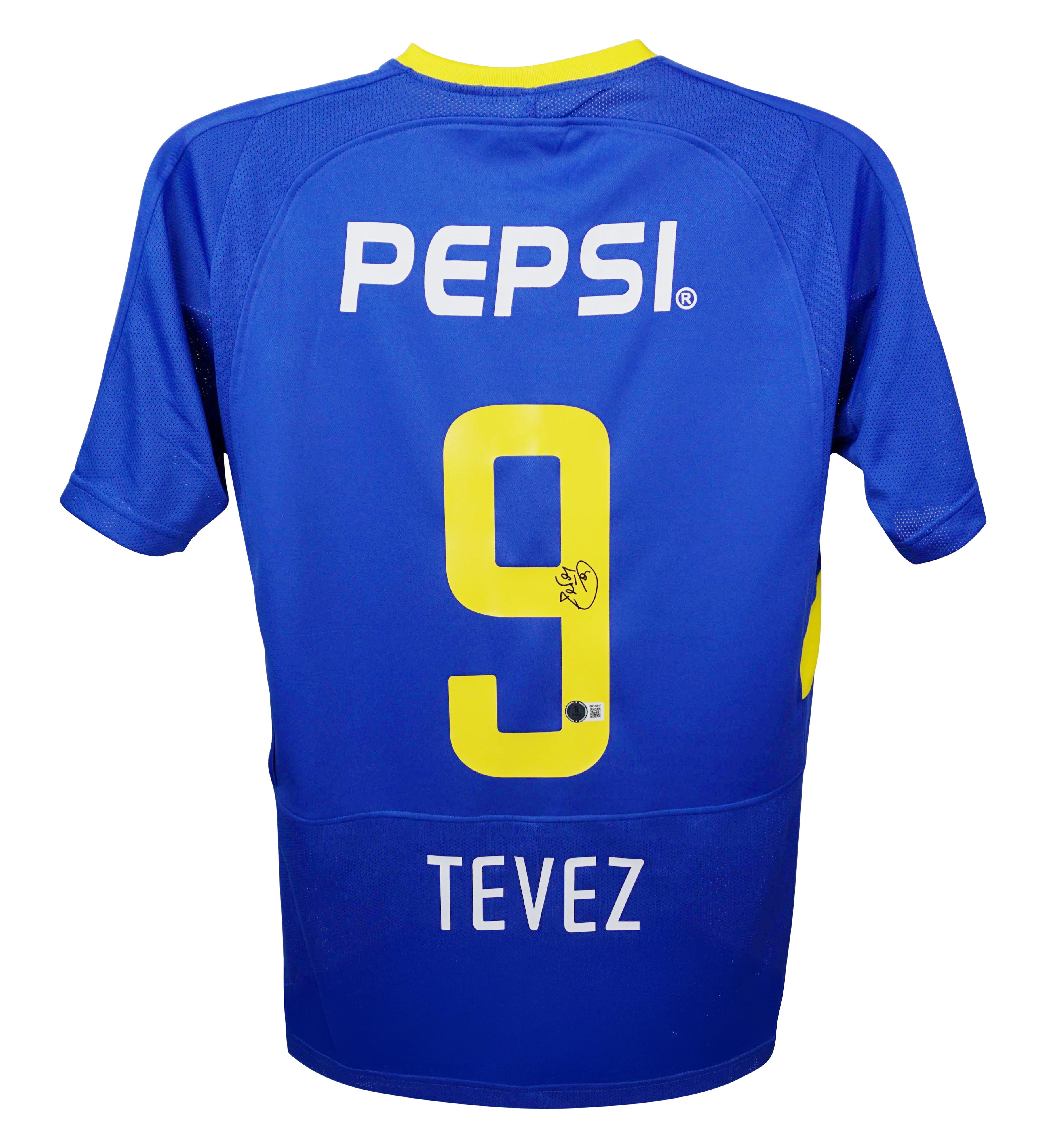 Carlos Tevez Signed Boca Juniors Nike Authentic Jersey Beckett 