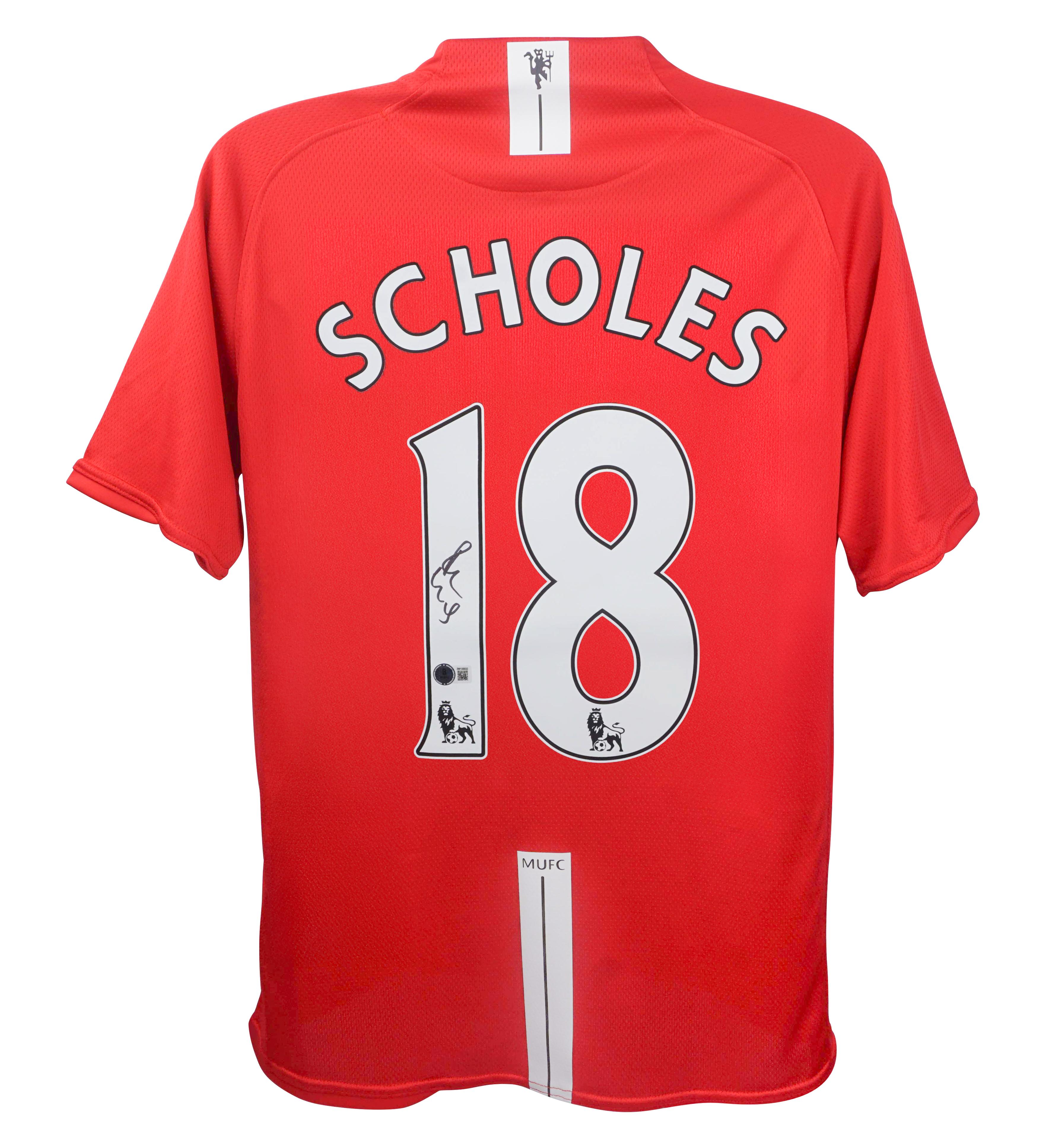 Paul Scholes Signed Manchester United Nike Authentic Jersey (Beckett) at PristineAuction.com Paul Scholes Signed Manchester United Nike Authentic Jersey (Beckett) at PristineAuction.com