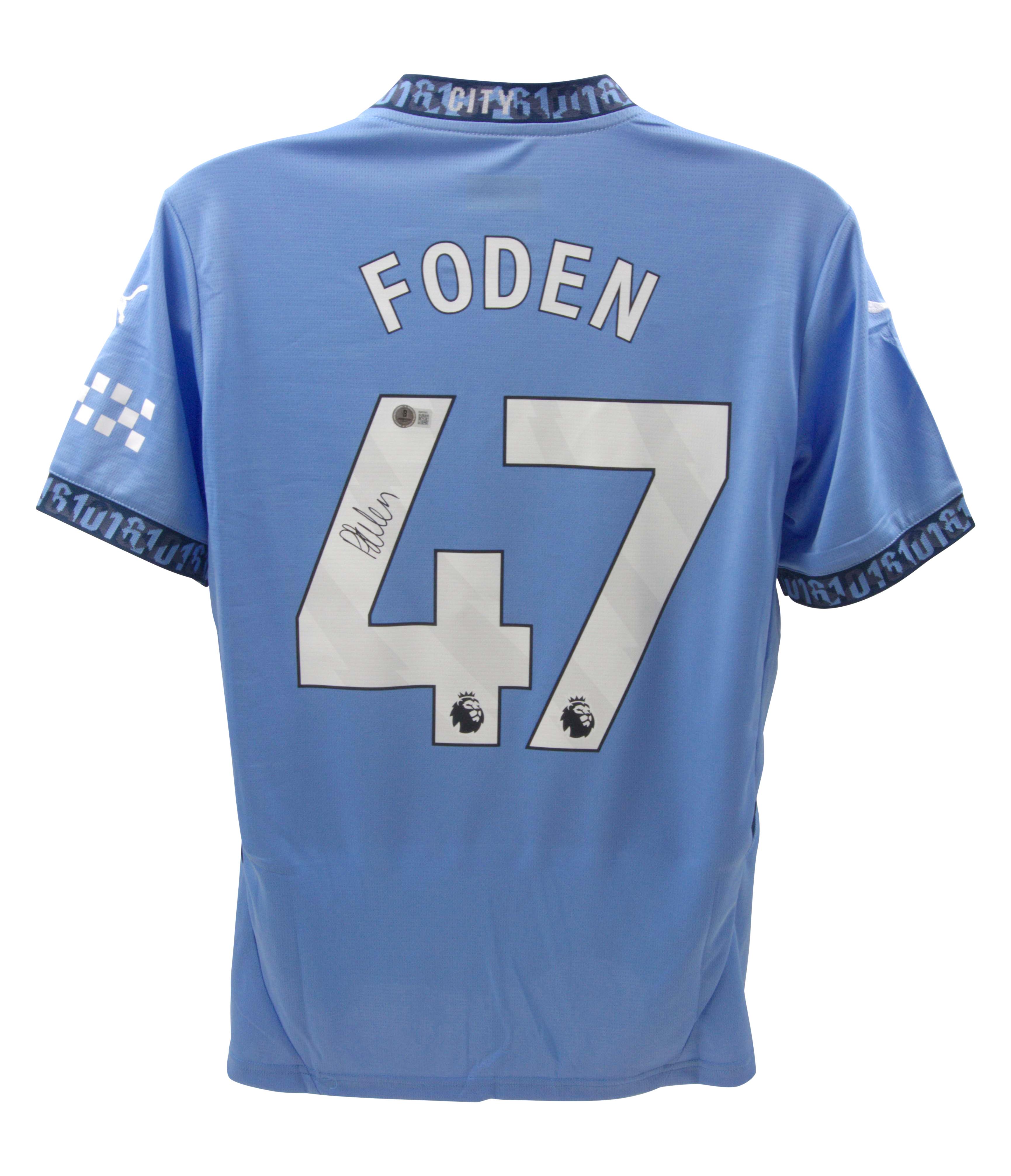 Phil Foden Signed Manchester City Puma Authentic Jersey (Beckett) at PristineAuction.com Phil Foden Signed Manchester City Puma Authentic Jersey (Beckett) at PristineAuction.com